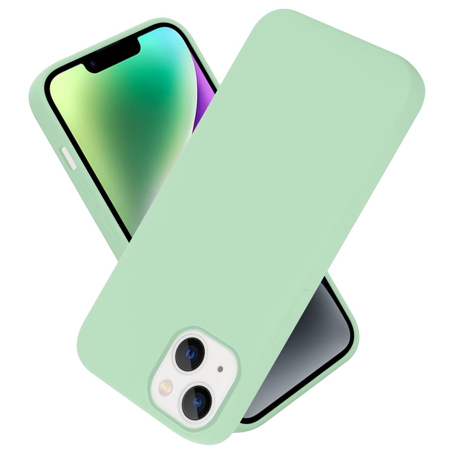 Cadorabo Schutzhülle für Apple iPhone 14 Hülle in Grün Handyhülle Case Cover TPU Etui