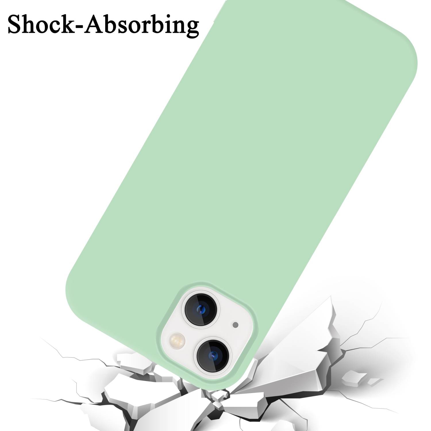 Cadorabo Schutzhülle für Apple iPhone 14 Hülle in Grün Handyhülle Case Cover TPU Etui