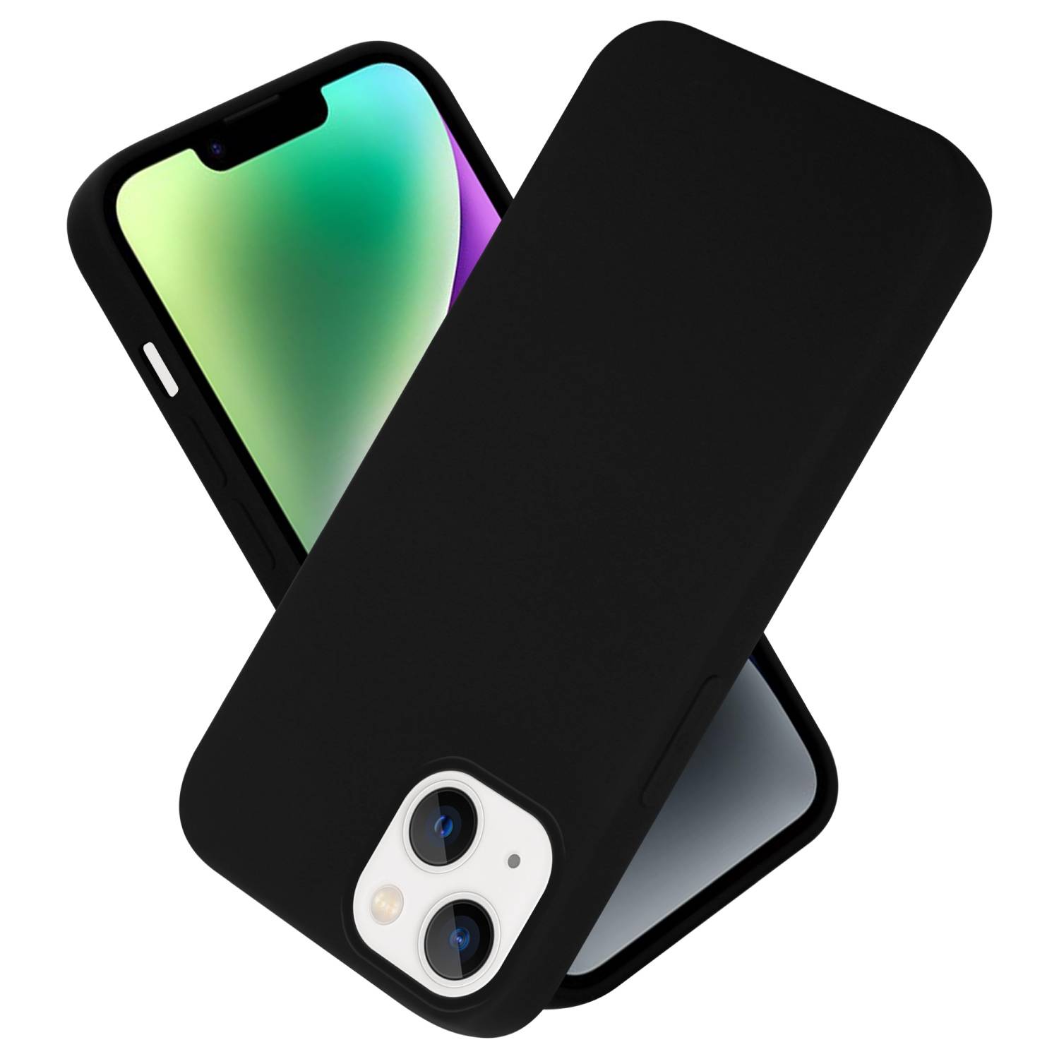 Cadorabo Schutzhülle für Apple iPhone 14 PLUS Hülle in Schwarz Handyhülle Case Cover TPU Etui