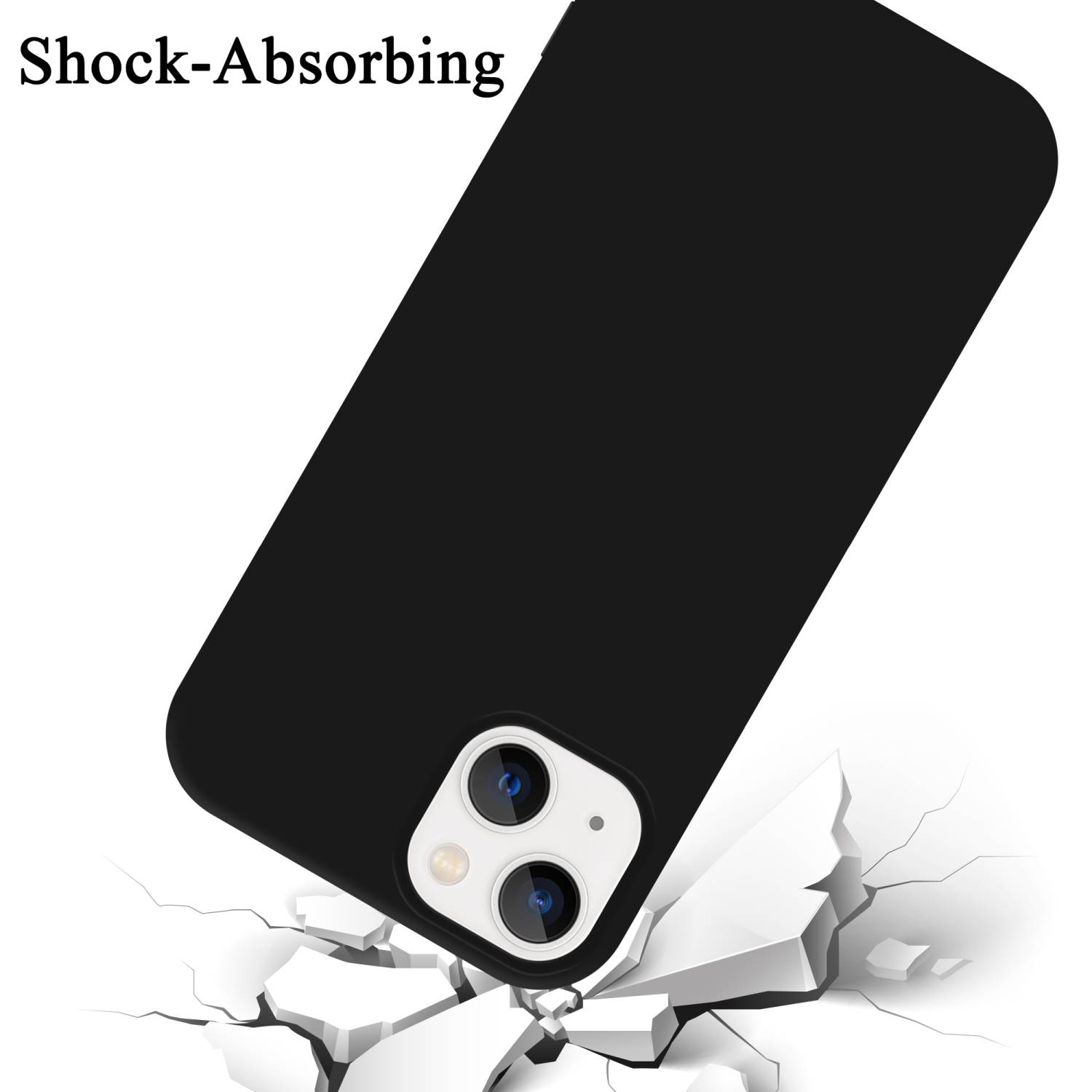 Cadorabo Schutzhülle für Apple iPhone 14 PLUS Hülle in Schwarz Handyhülle Case Cover TPU Etui