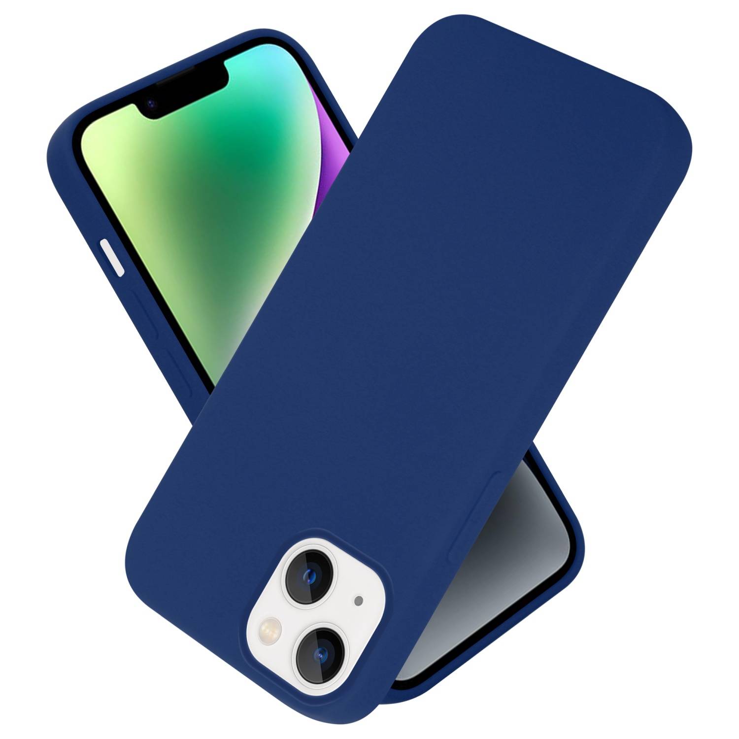 Cadorabo Schutzhülle für Apple iPhone 14 PLUS Hülle in Blau Handyhülle Case Cover TPU Etui