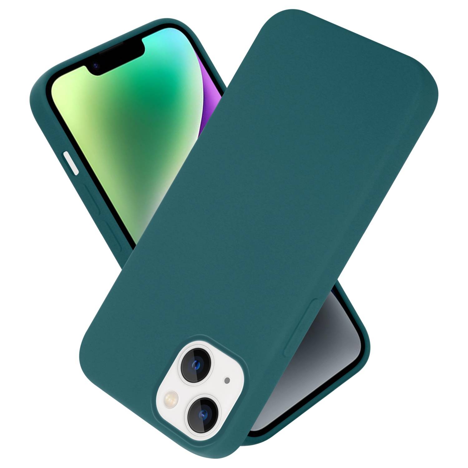 Cadorabo Schutzhülle für Apple iPhone 14 PLUS Hülle in Grün Handyhülle Case Cover TPU Etui
