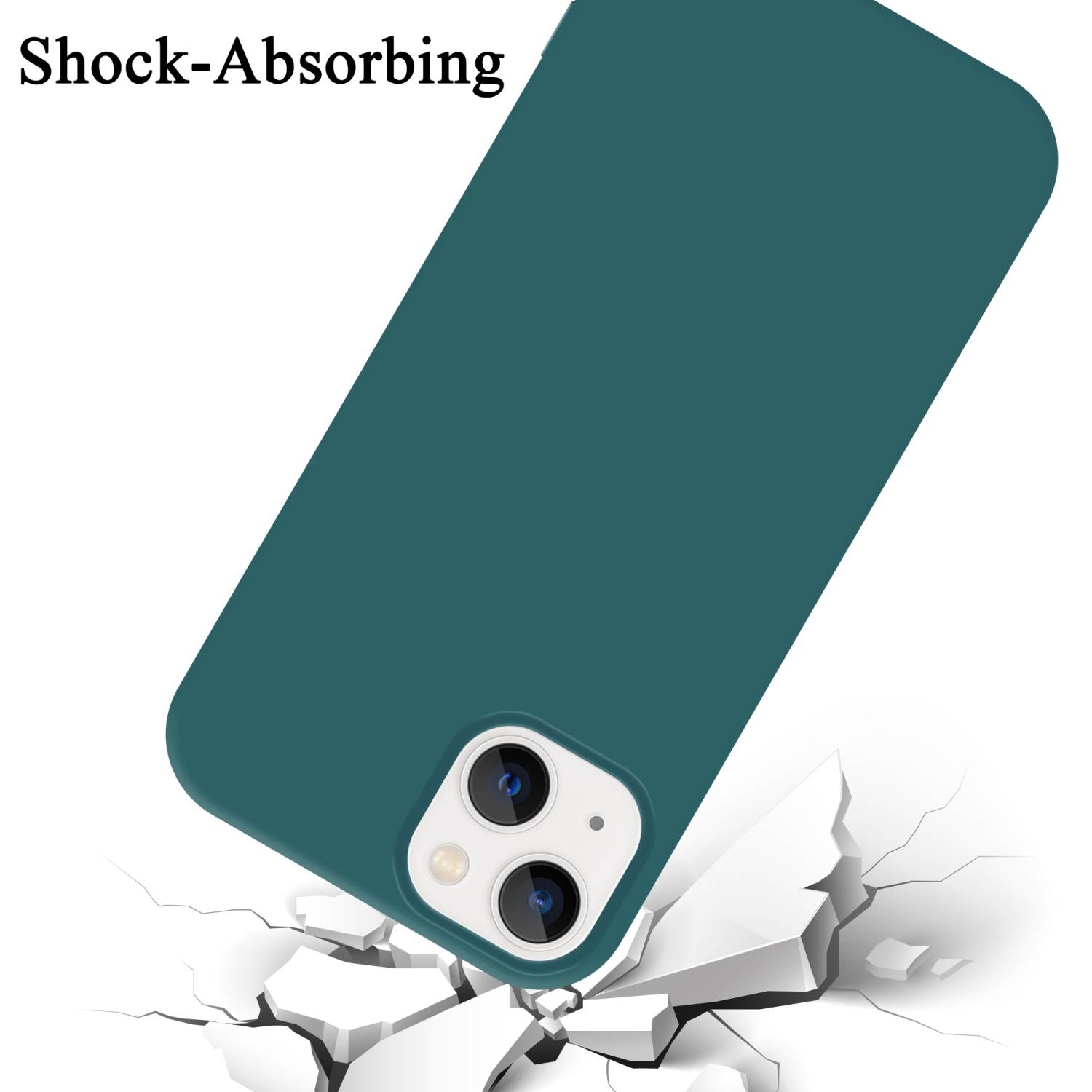 Cadorabo Schutzhülle für Apple iPhone 14 PLUS Hülle in Grün Handyhülle Case Cover TPU Etui