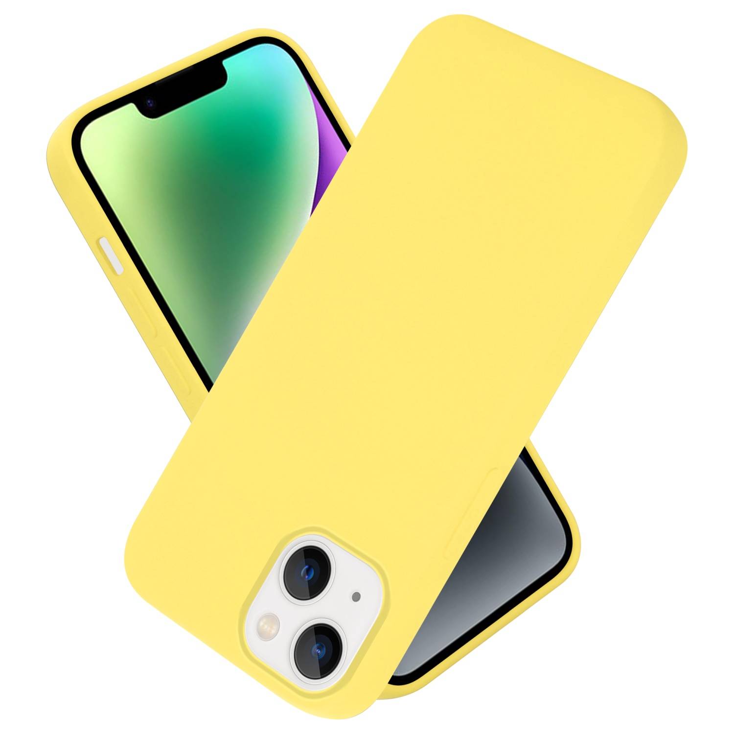Cadorabo Schutzhülle für Apple iPhone 14 PLUS Hülle in Gelb Handyhülle Case Cover TPU Etui