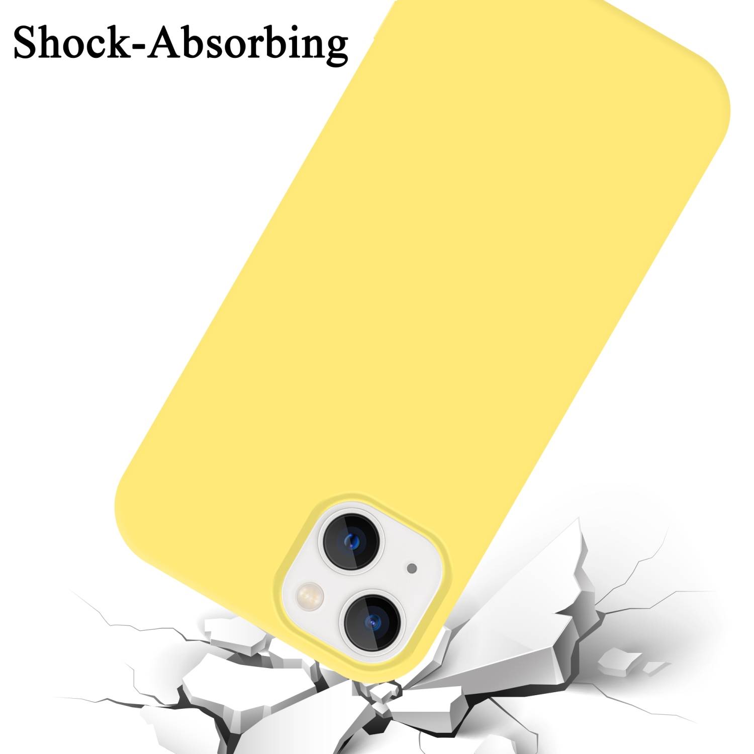 Cadorabo Schutzhülle für Apple iPhone 14 PLUS Hülle in Gelb Handyhülle Case Cover TPU Etui
