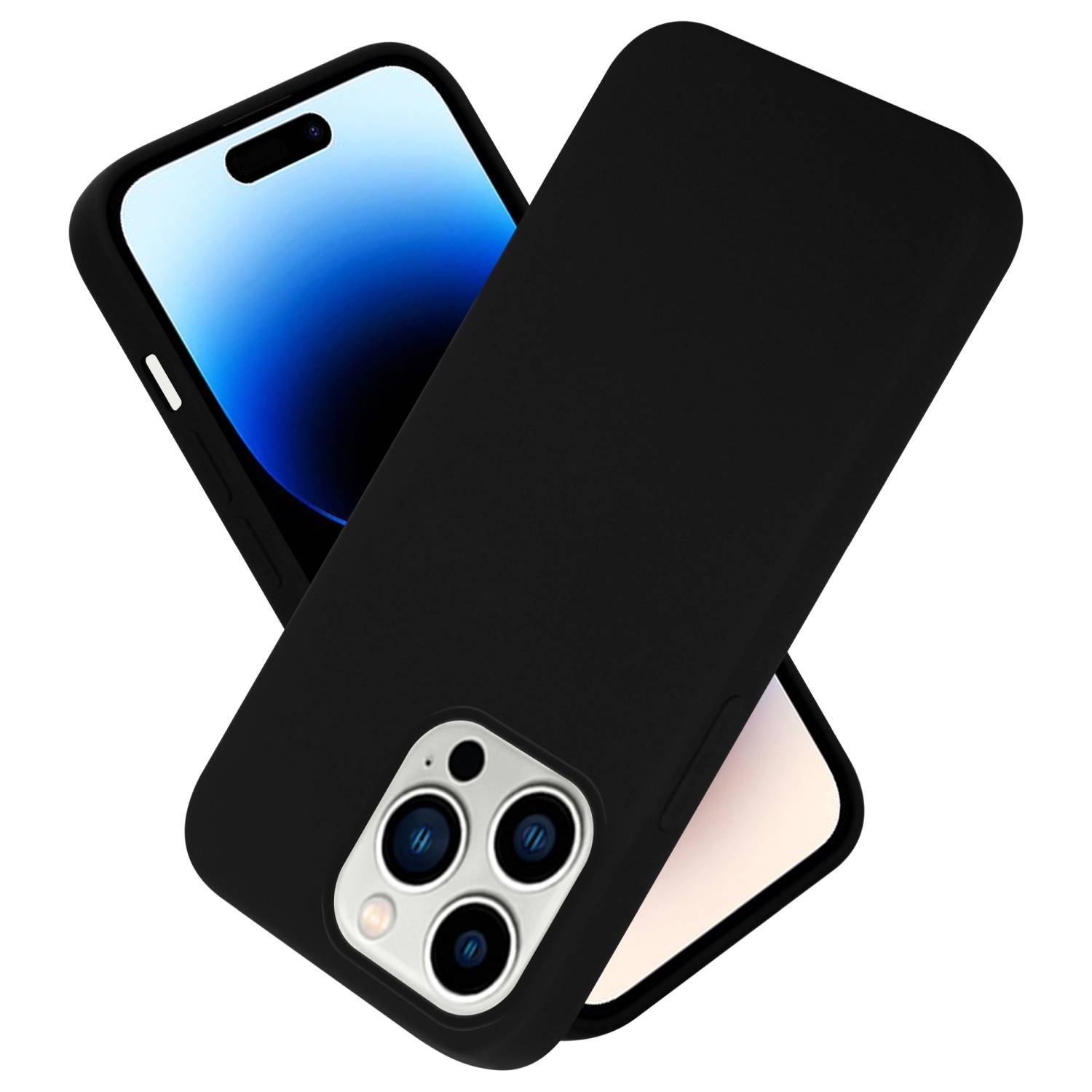 Cadorabo Schutzhülle für Apple iPhone 14 PRO Hülle in Schwarz Handyhülle Case Cover TPU Etui