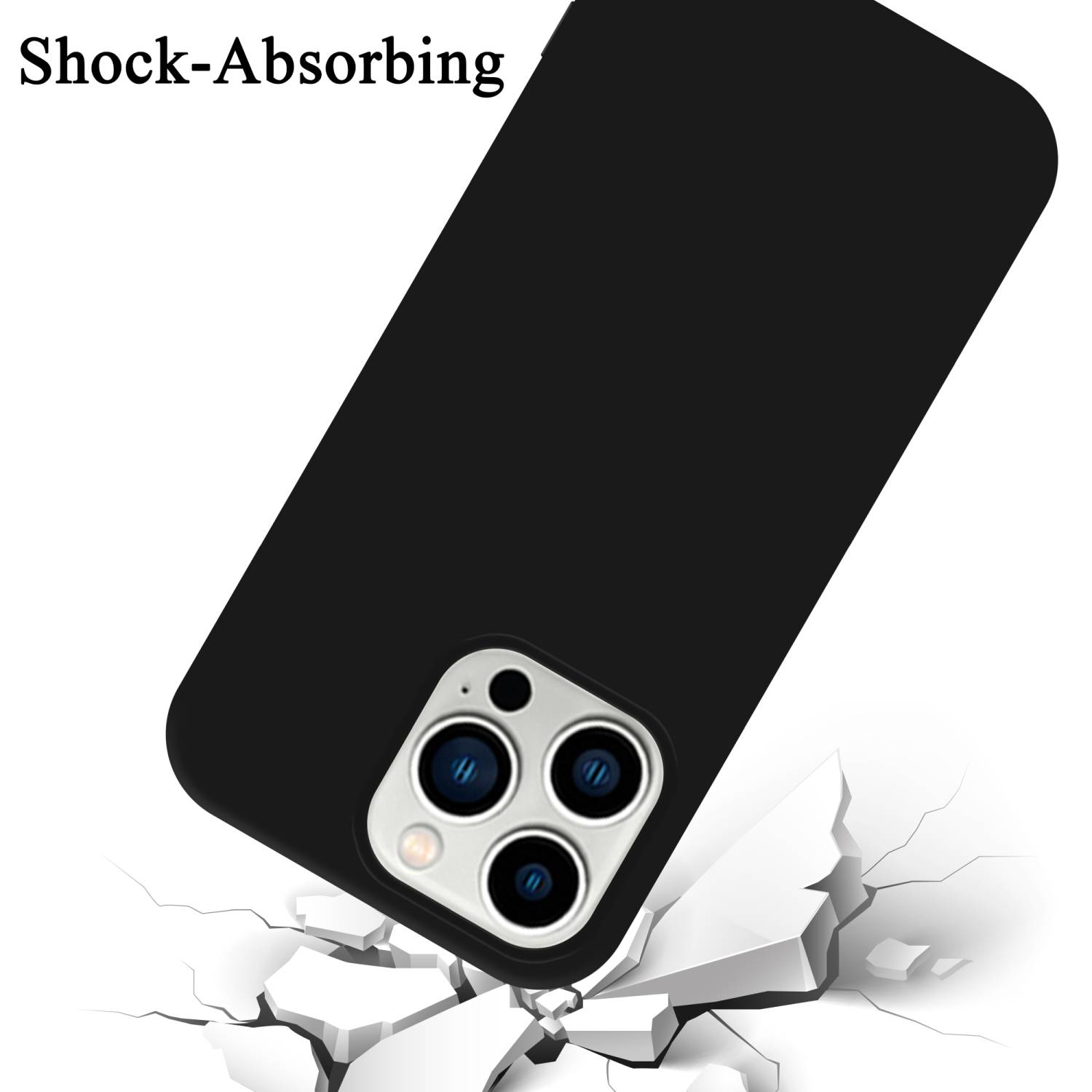 Cadorabo Schutzhülle für Apple iPhone 14 PRO Hülle in Schwarz Handyhülle Case Cover TPU Etui
