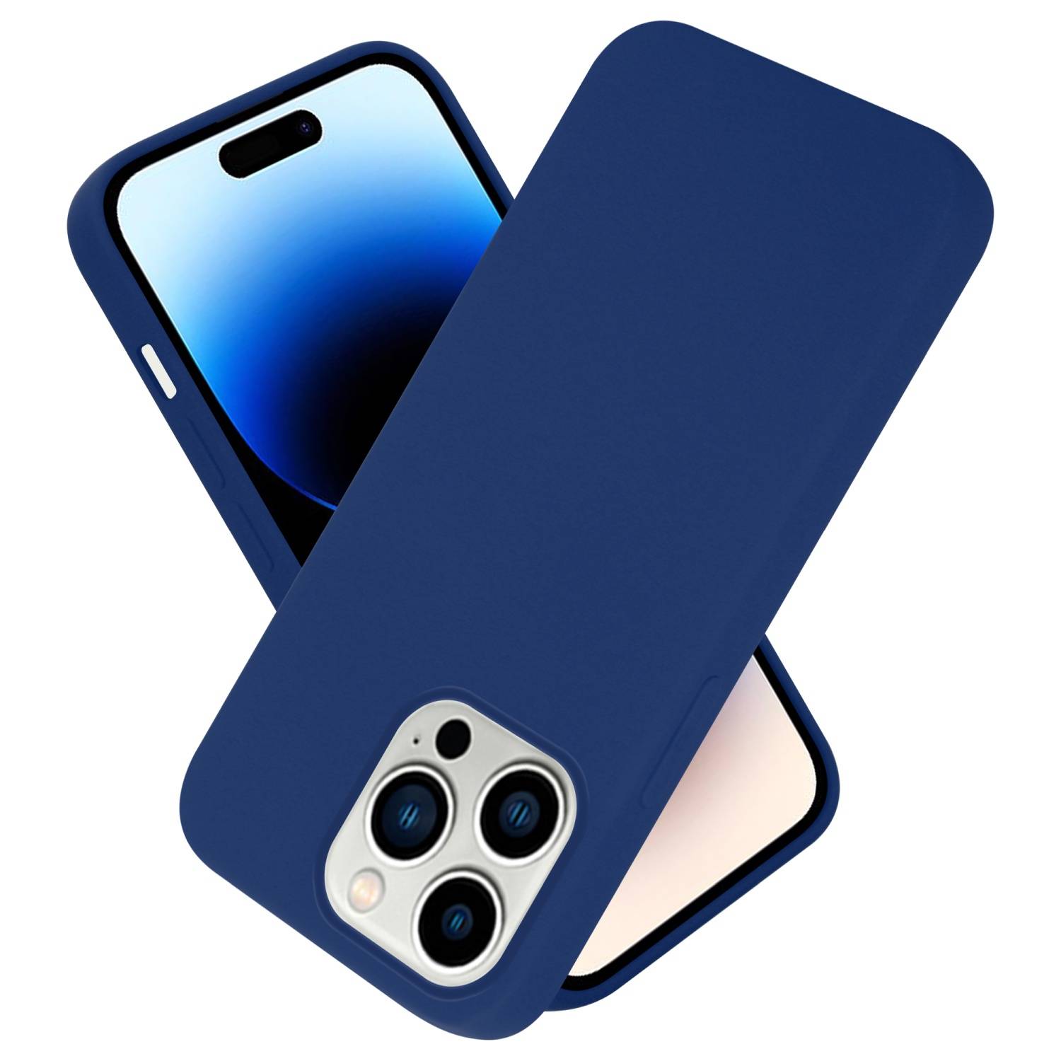 Cadorabo Schutzhülle für Apple iPhone 14 PRO Hülle in Blau Handyhülle Case Cover TPU Etui