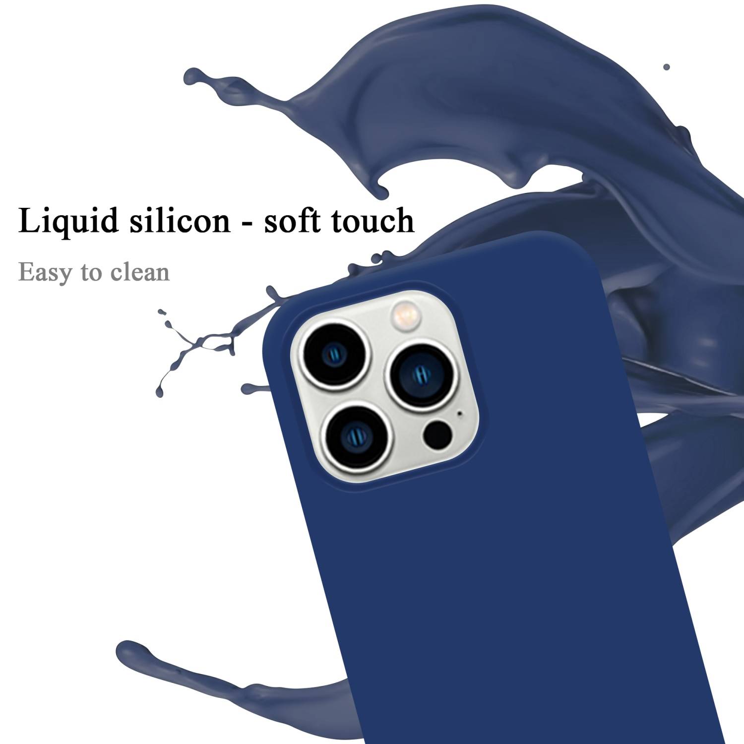 Cadorabo Schutzhülle für Apple iPhone 14 PRO Hülle in Blau Handyhülle Case Cover TPU Etui
