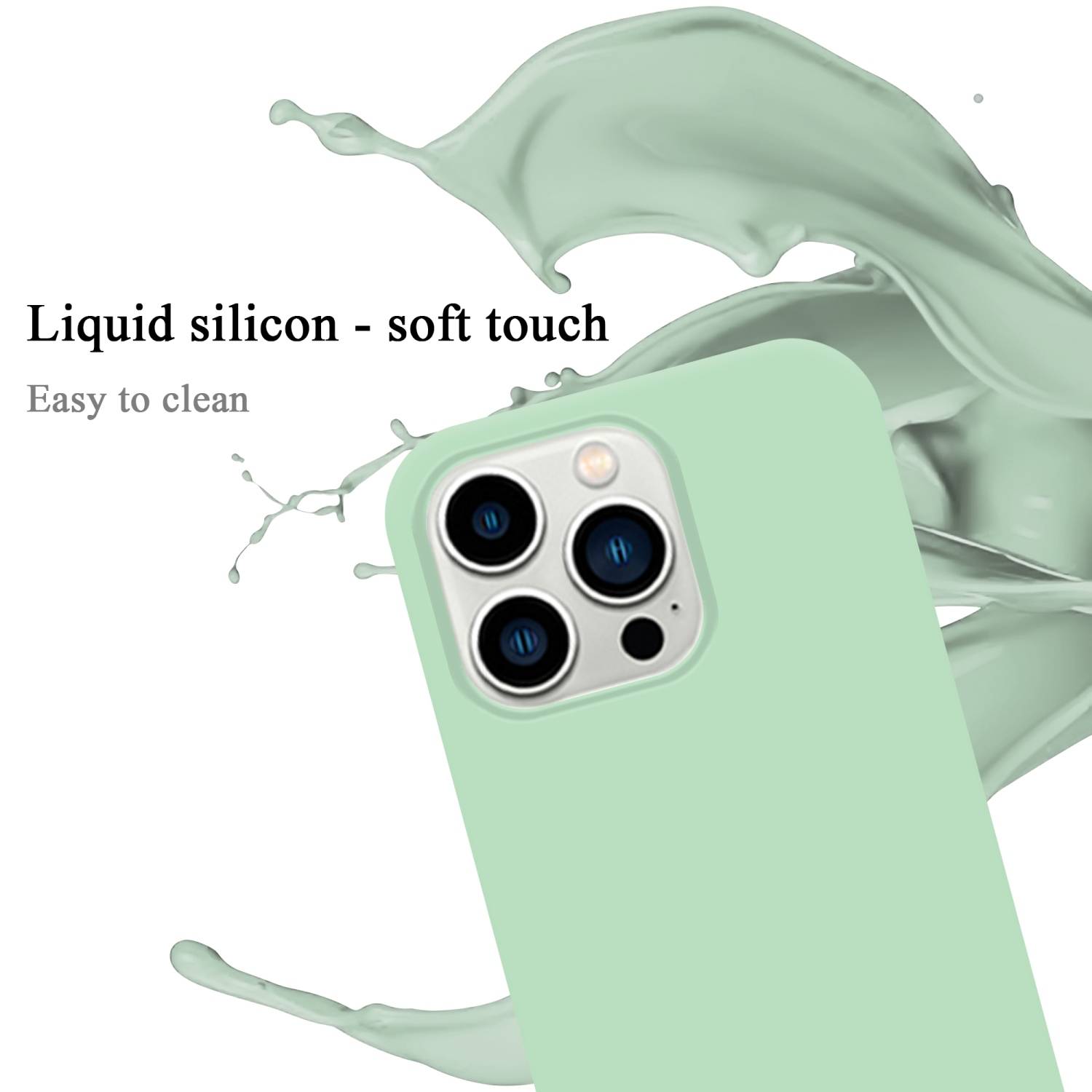 Cadorabo Schutzhülle für Apple iPhone 14 PRO Hülle in Grün Handyhülle Case Cover TPU Etui