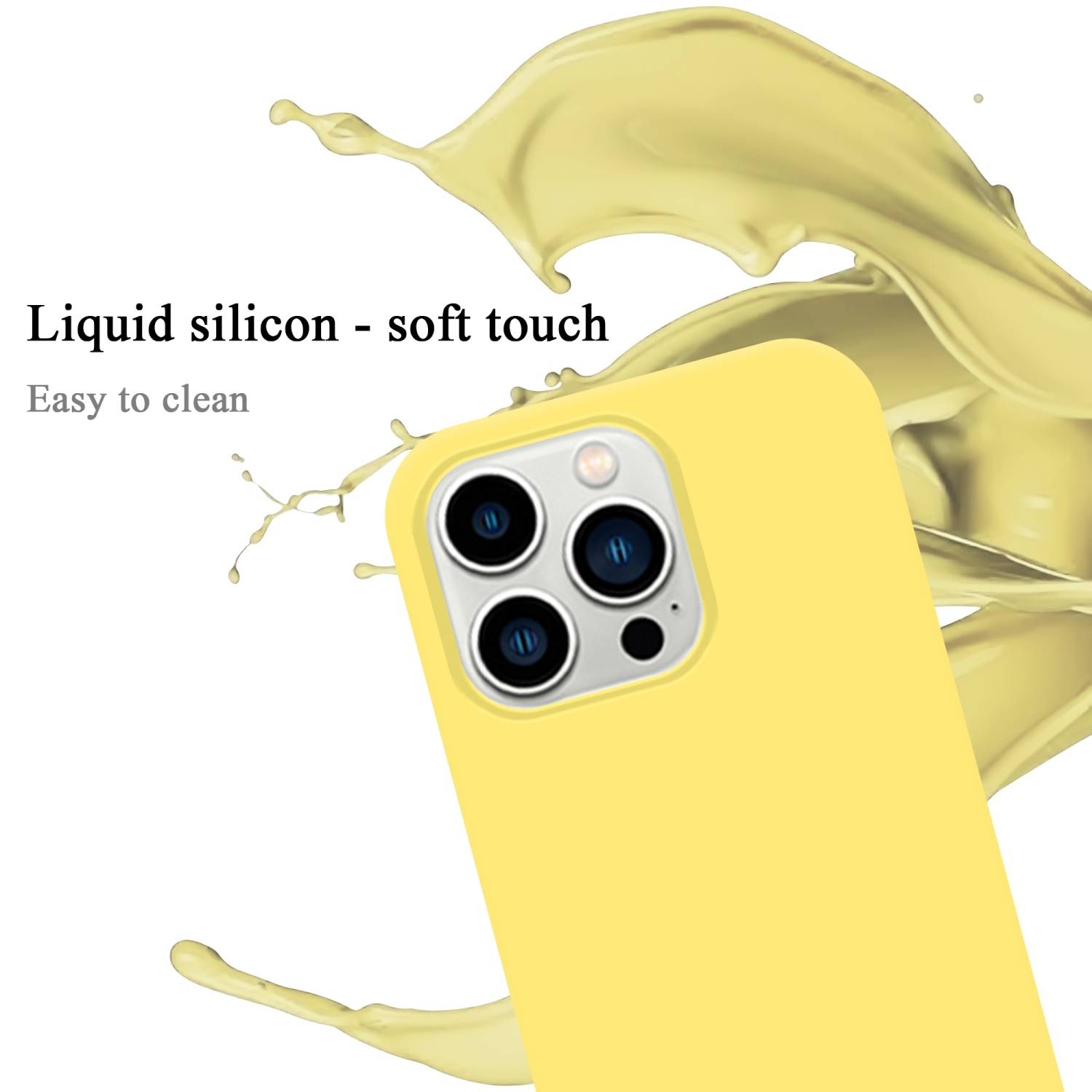 Cadorabo Schutzhülle für Apple iPhone 14 PRO Hülle in Gelb Handyhülle Case Cover TPU Etui