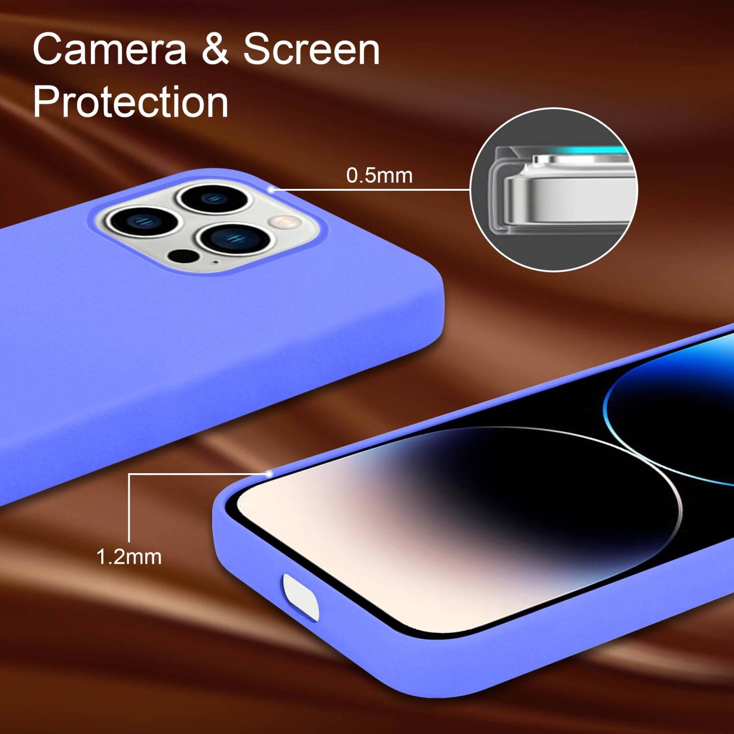 Cadorabo Schutzhülle für Apple iPhone 14 PRO MAX Hülle in Lila Handyhülle Case Cover TPU Etui