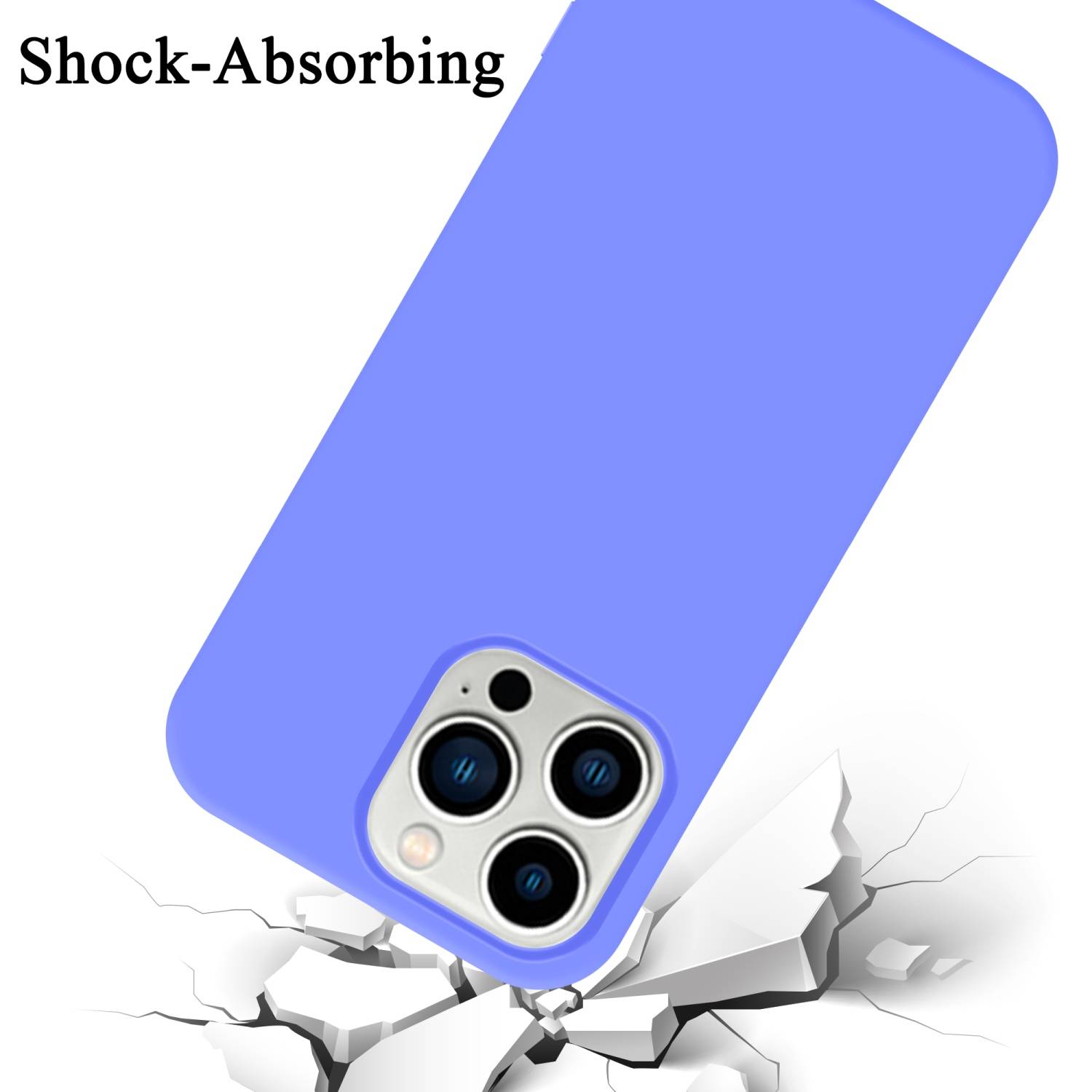 Cadorabo Schutzhülle für Apple iPhone 14 PRO MAX Hülle in Lila Handyhülle Case Cover TPU Etui