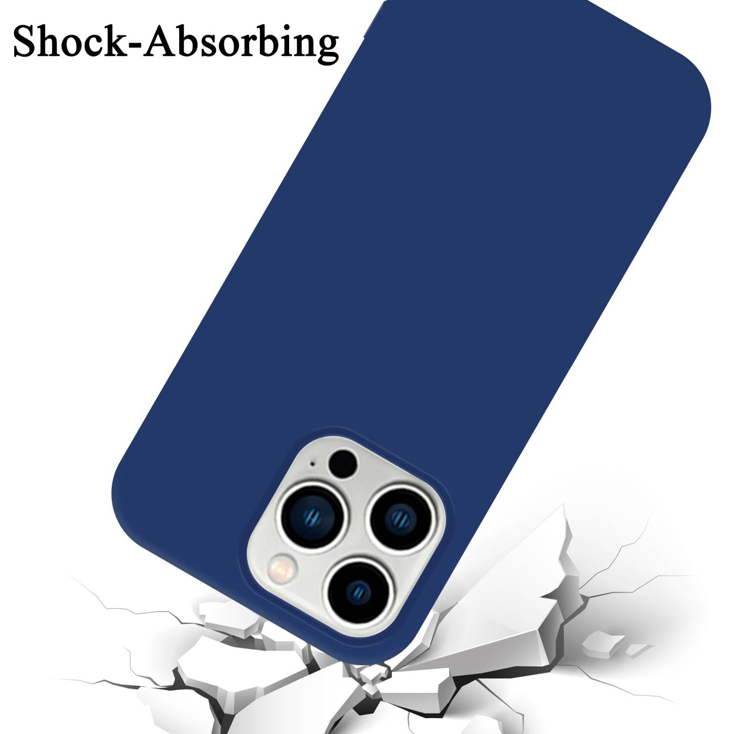 Cadorabo Schutzhülle für Apple iPhone 14 PRO MAX Hülle in Blau Handyhülle Case Cover TPU Etui