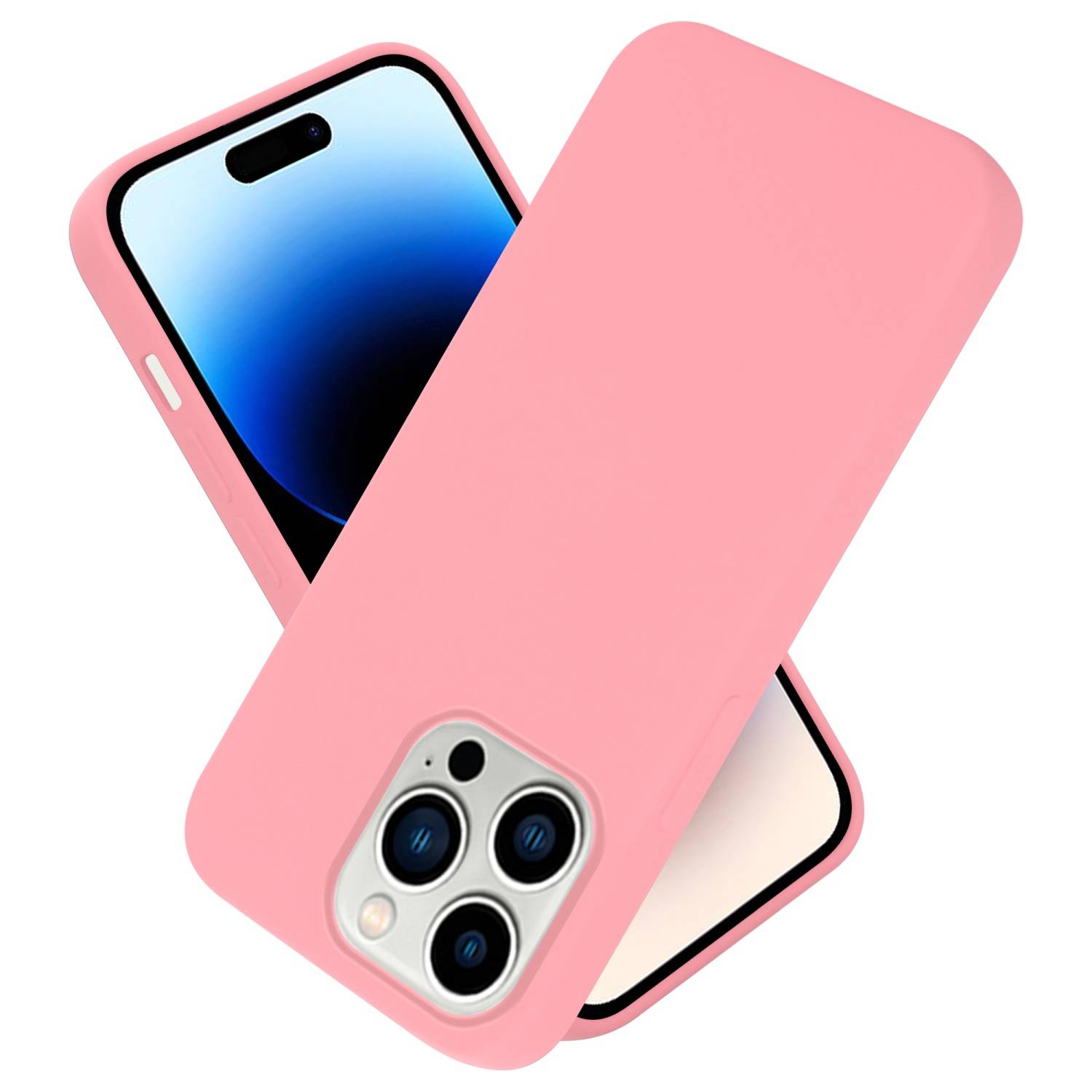 Cadorabo Schutzhülle für Apple iPhone 14 PRO MAX Hülle in Rosa Handyhülle Case Cover TPU Etui