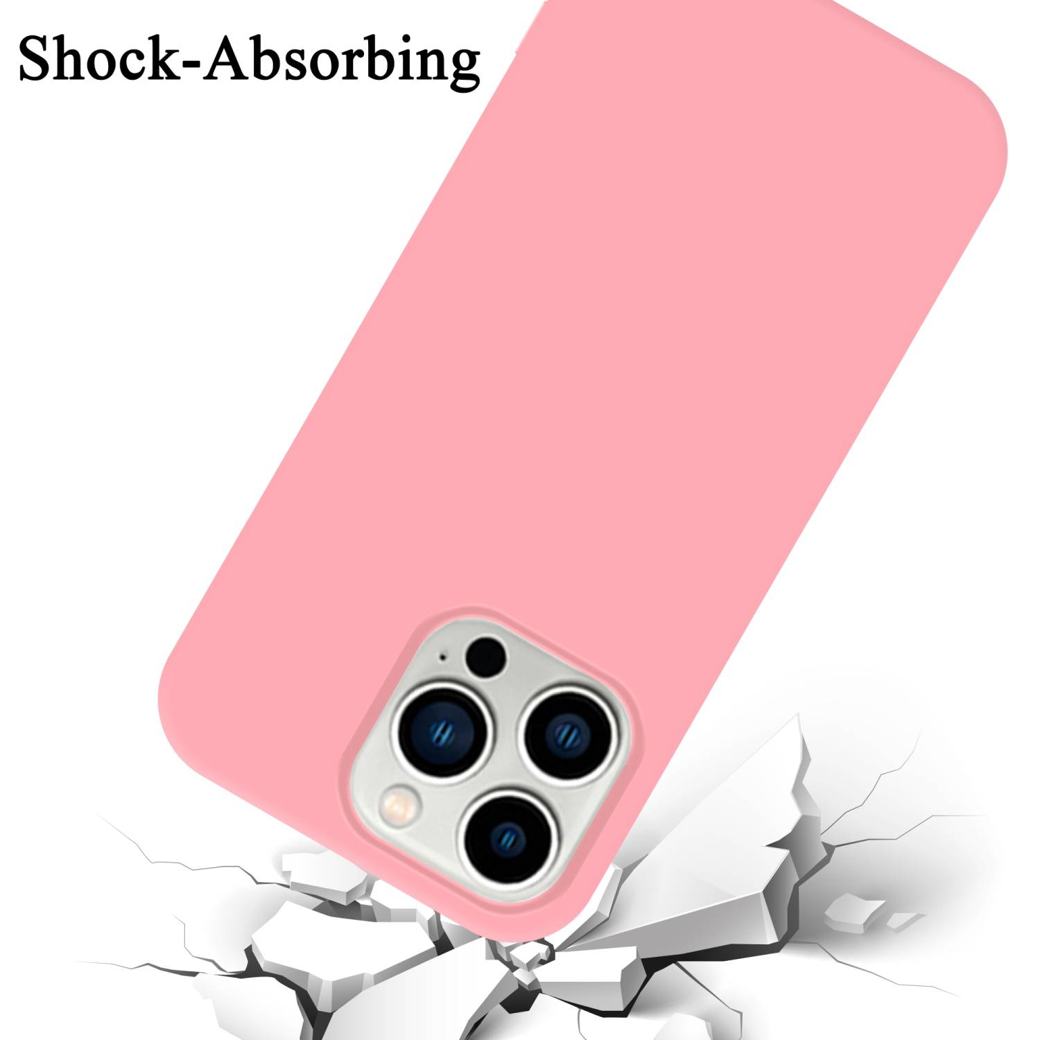 Cadorabo Schutzhülle für Apple iPhone 14 PRO MAX Hülle in Rosa Handyhülle Case Cover TPU Etui