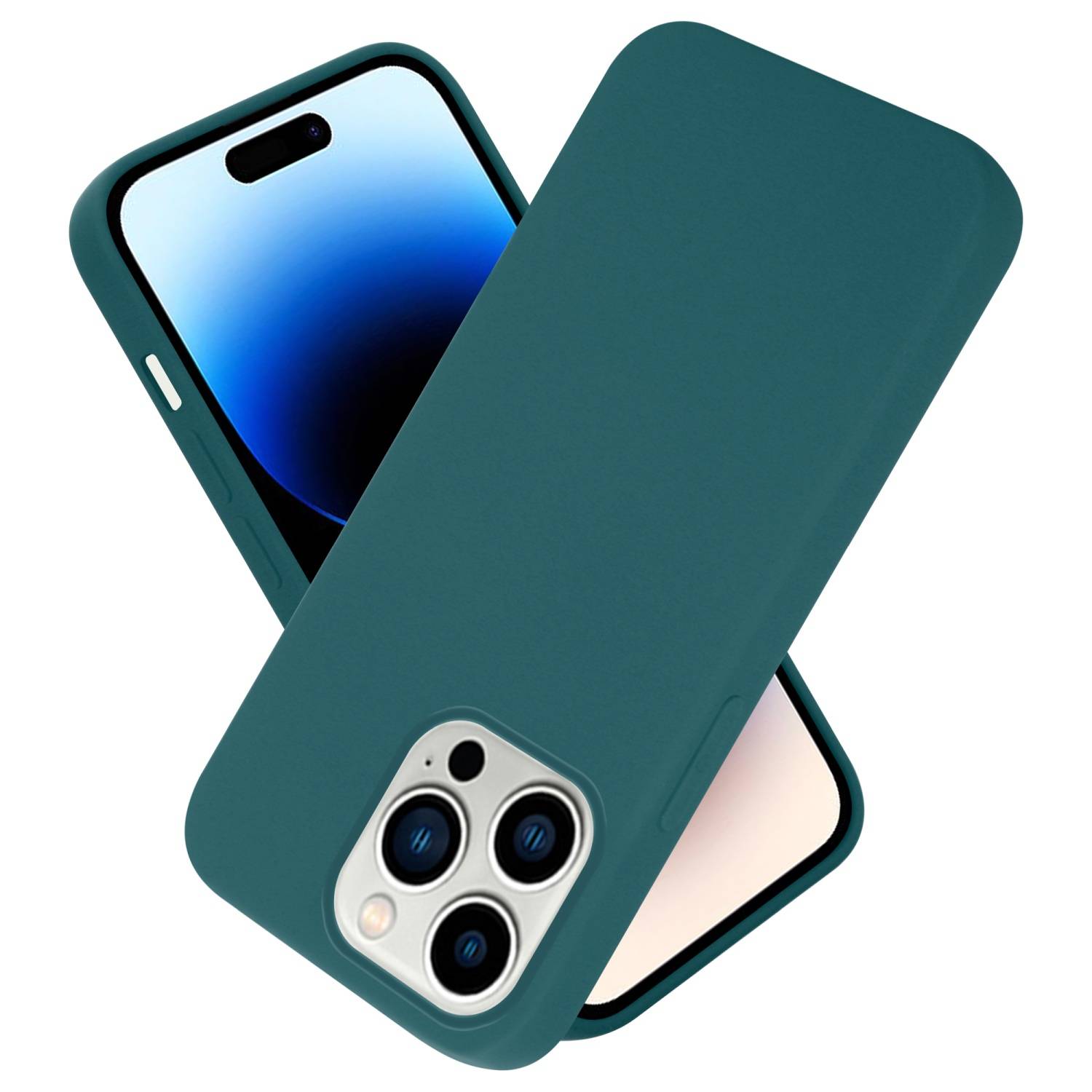 Cadorabo Schutzhülle für Apple iPhone 14 PRO MAX Hülle in Grün Handyhülle Case Cover TPU Etui