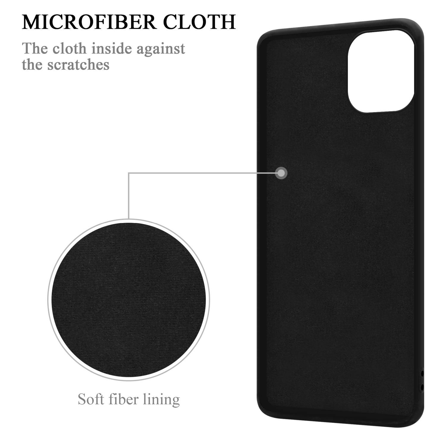 Cadorabo Hülle für Apple iPhone 14 Schutz Hülle in Schwarz Handyhülle TPU Etui Case Cover