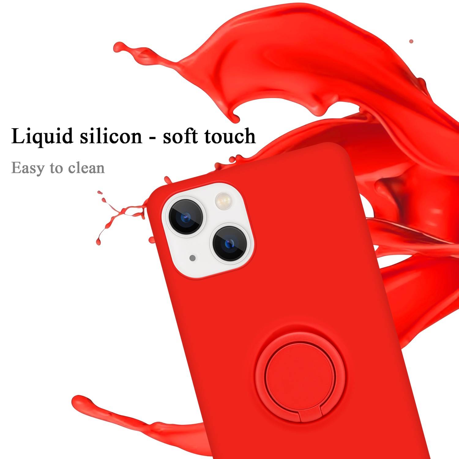 Cadorabo Hülle für Apple iPhone 14 Schutz Hülle in Rot Handyhülle TPU Etui Case Cover
