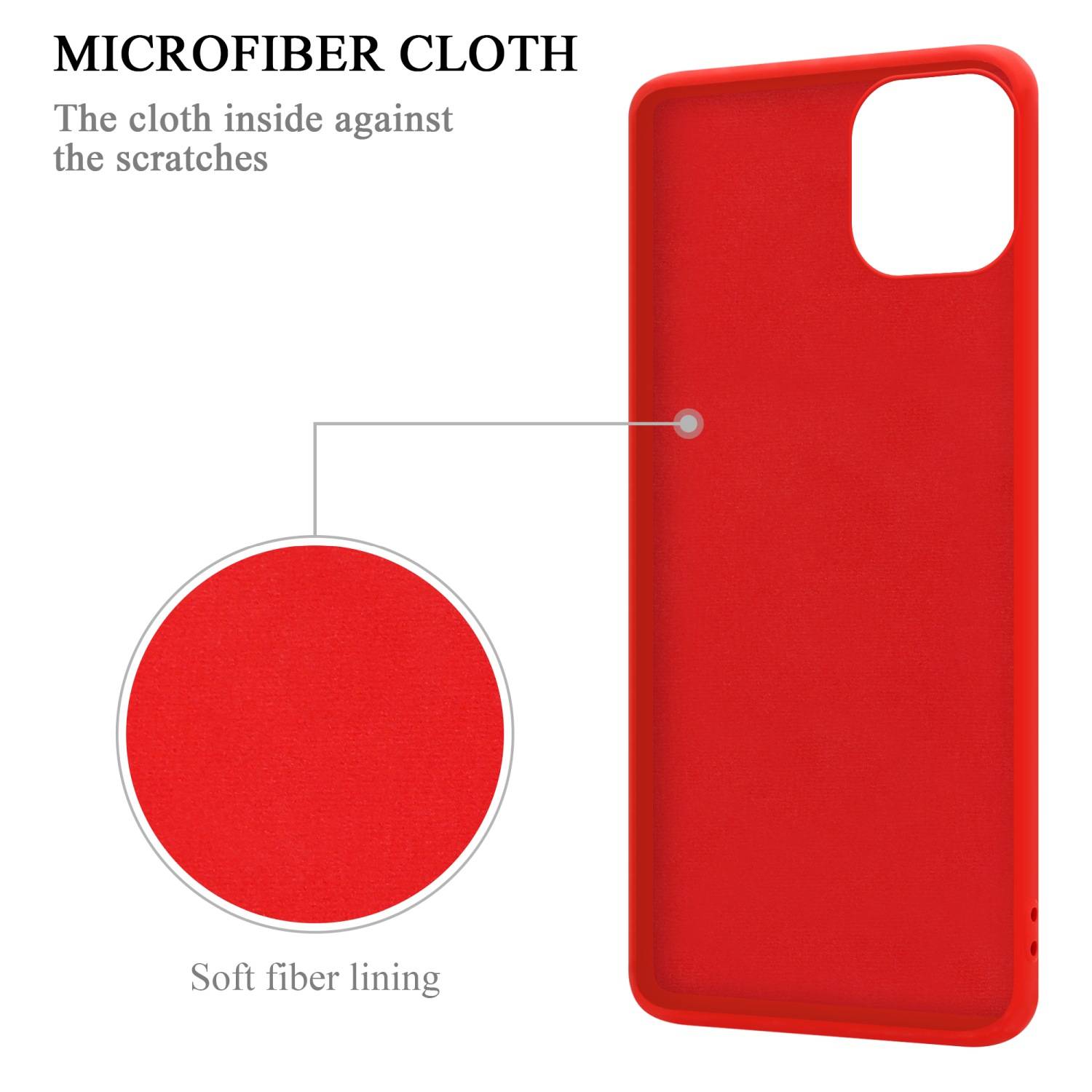 Cadorabo Hülle für Apple iPhone 14 Schutz Hülle in Rot Handyhülle TPU Etui Case Cover