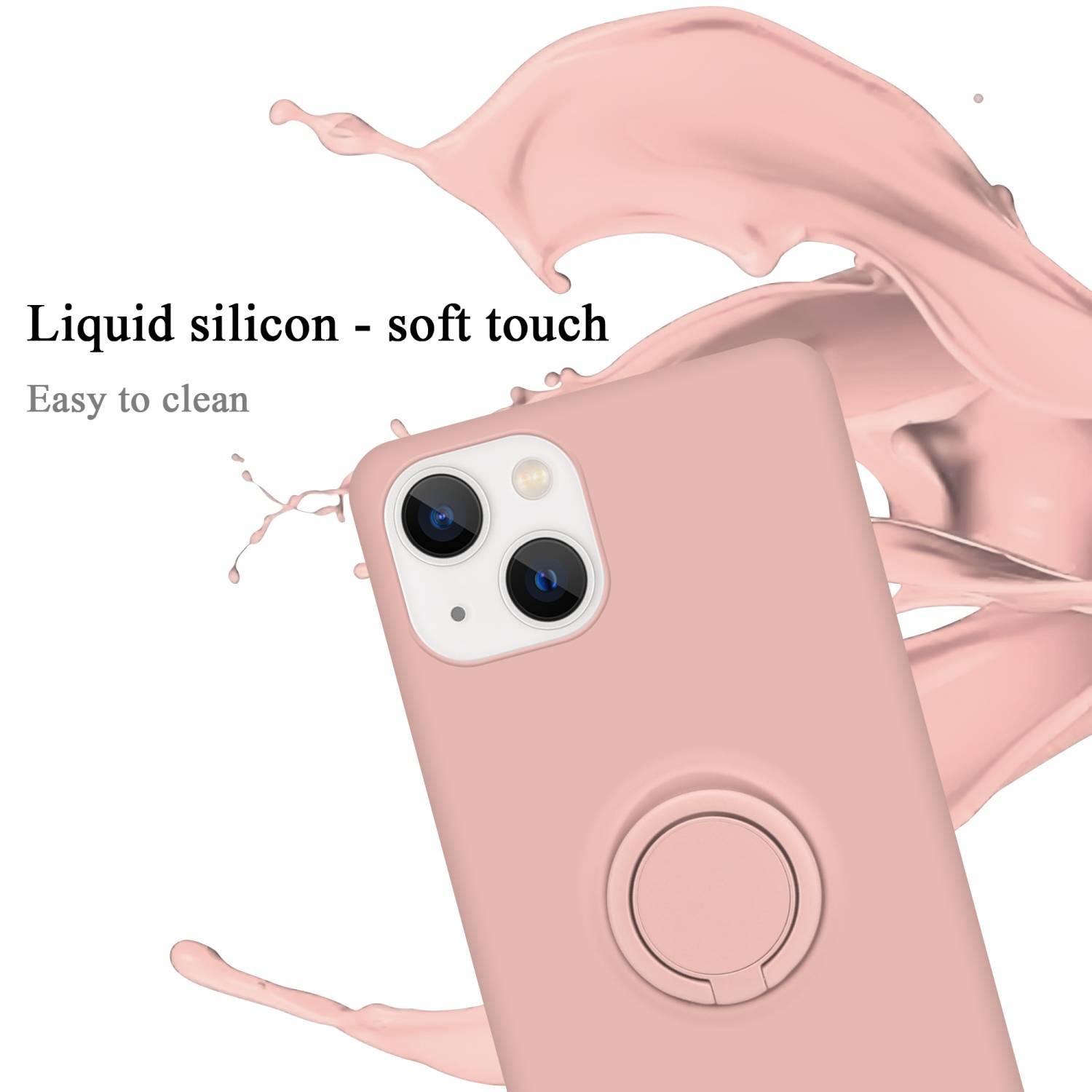 Cadorabo Hülle für Apple iPhone 14 Schutz Hülle in Rosa Handyhülle TPU Etui Case Cover