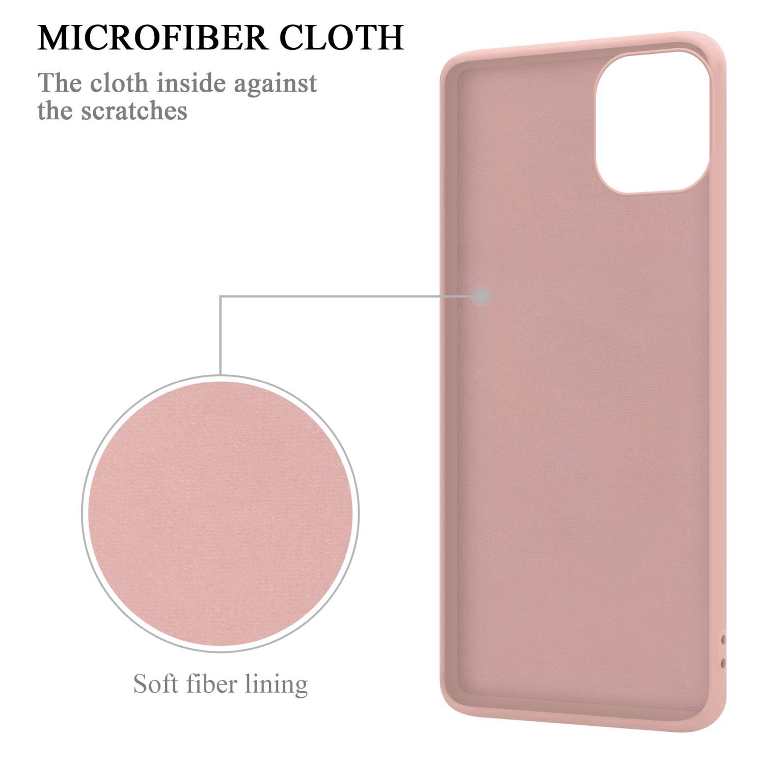 Cadorabo Hülle für Apple iPhone 14 Schutz Hülle in Rosa Handyhülle TPU Etui Case Cover