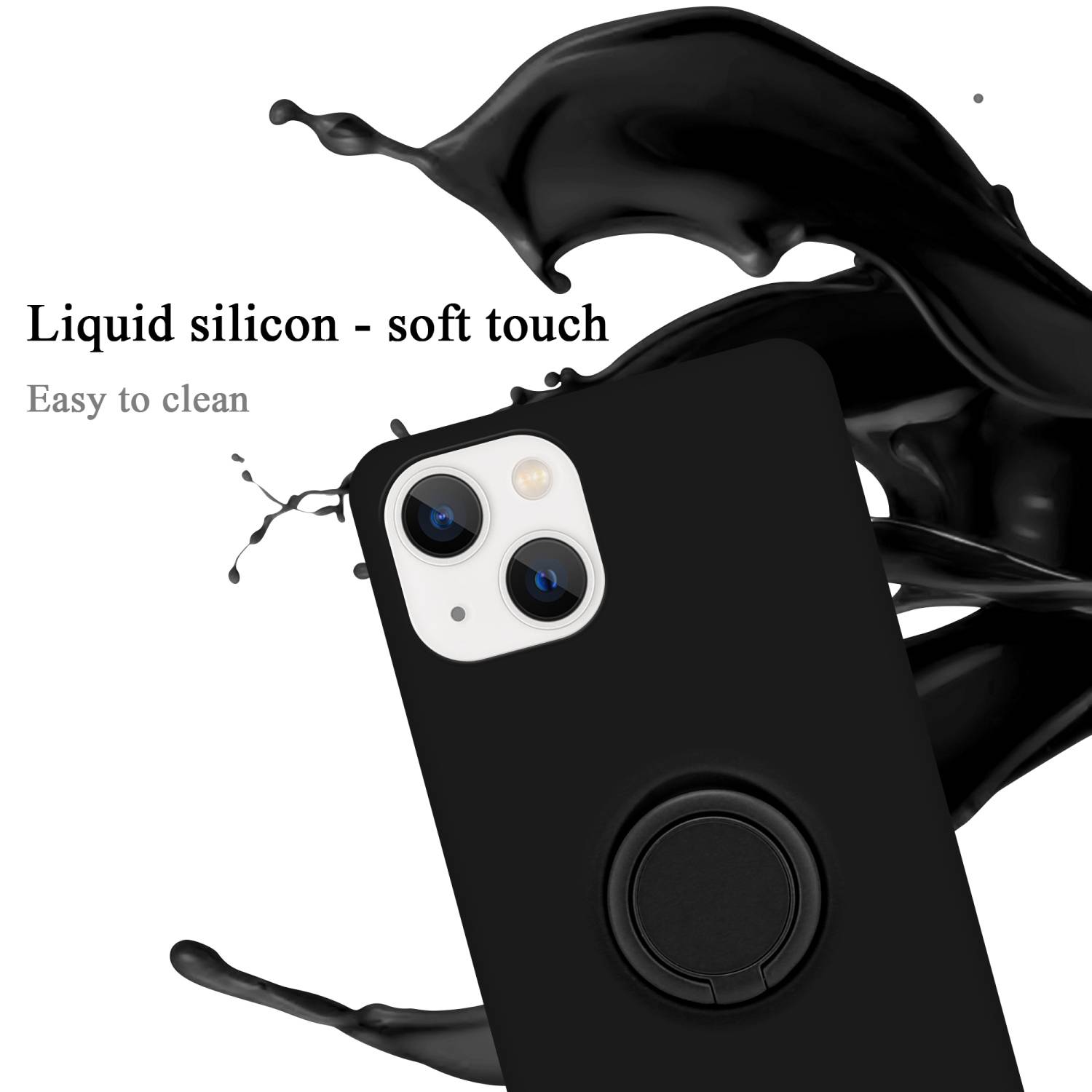 Cadorabo Hülle für Apple iPhone 14 PLUS Schutz Hülle in Schwarz Handyhülle TPU Etui Case Cover