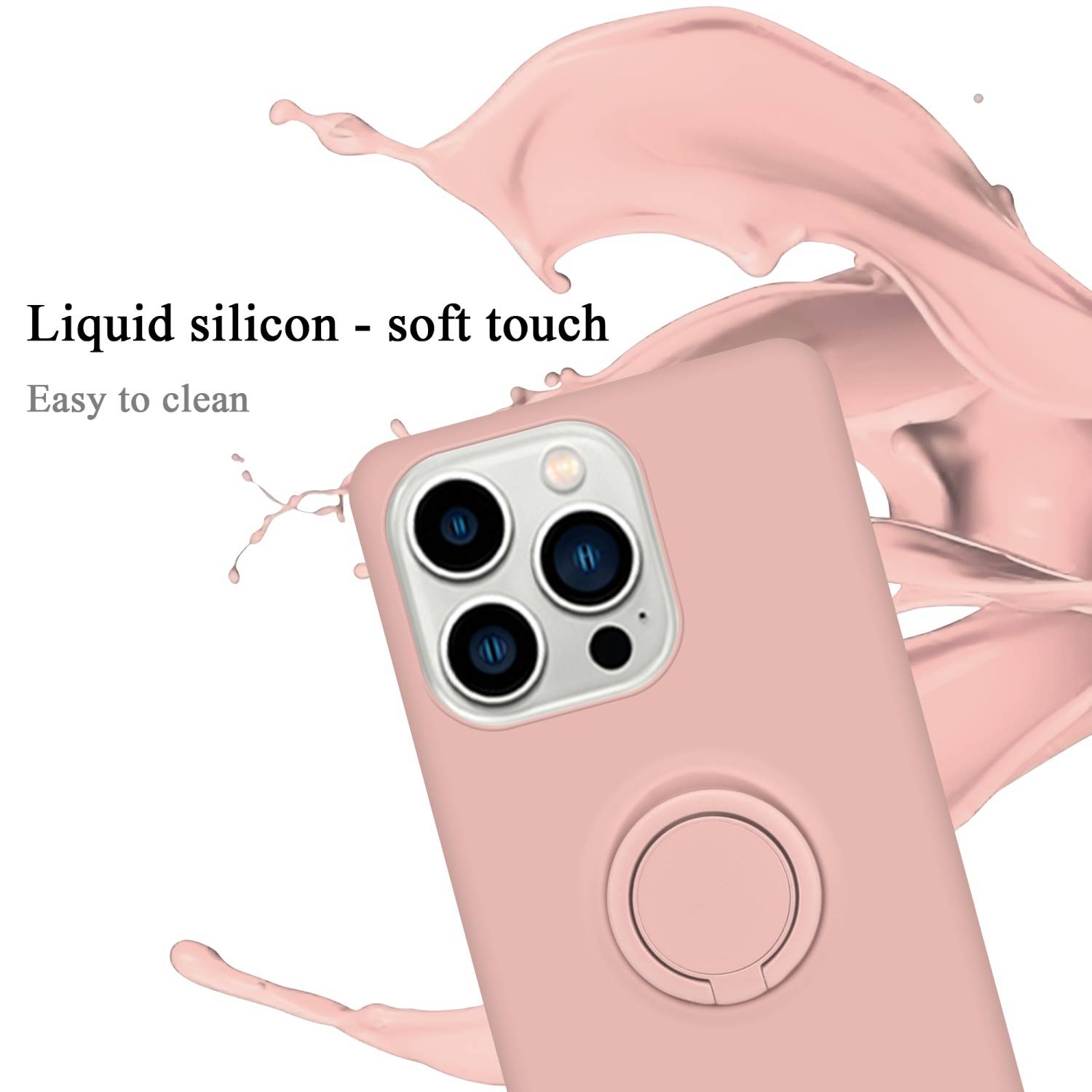 Cadorabo Hülle für Apple iPhone 14 PRO Schutz Hülle in Rosa Handyhülle TPU Etui Case Cover