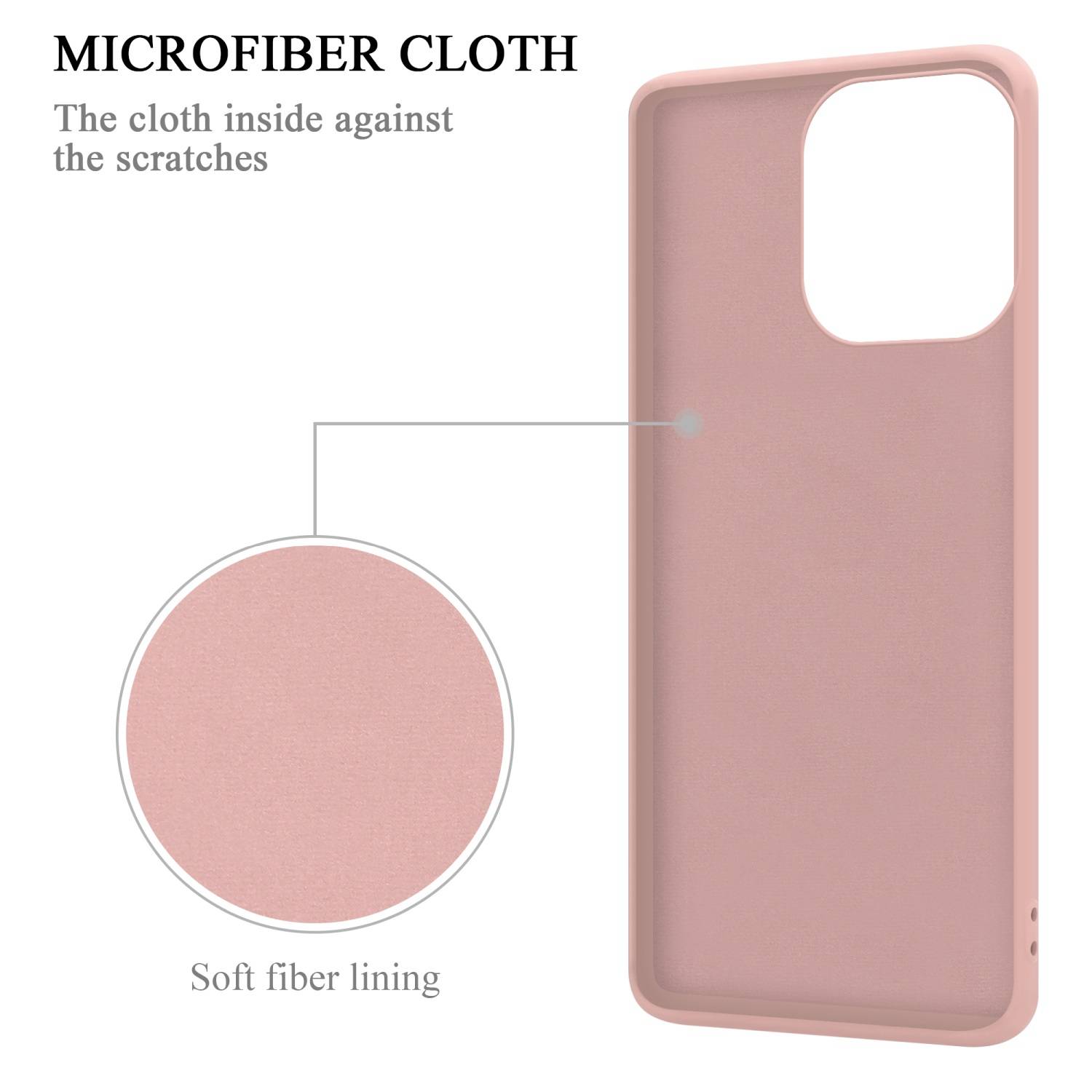 Cadorabo Hülle für Apple iPhone 14 PRO Schutz Hülle in Rosa Handyhülle TPU Etui Case Cover