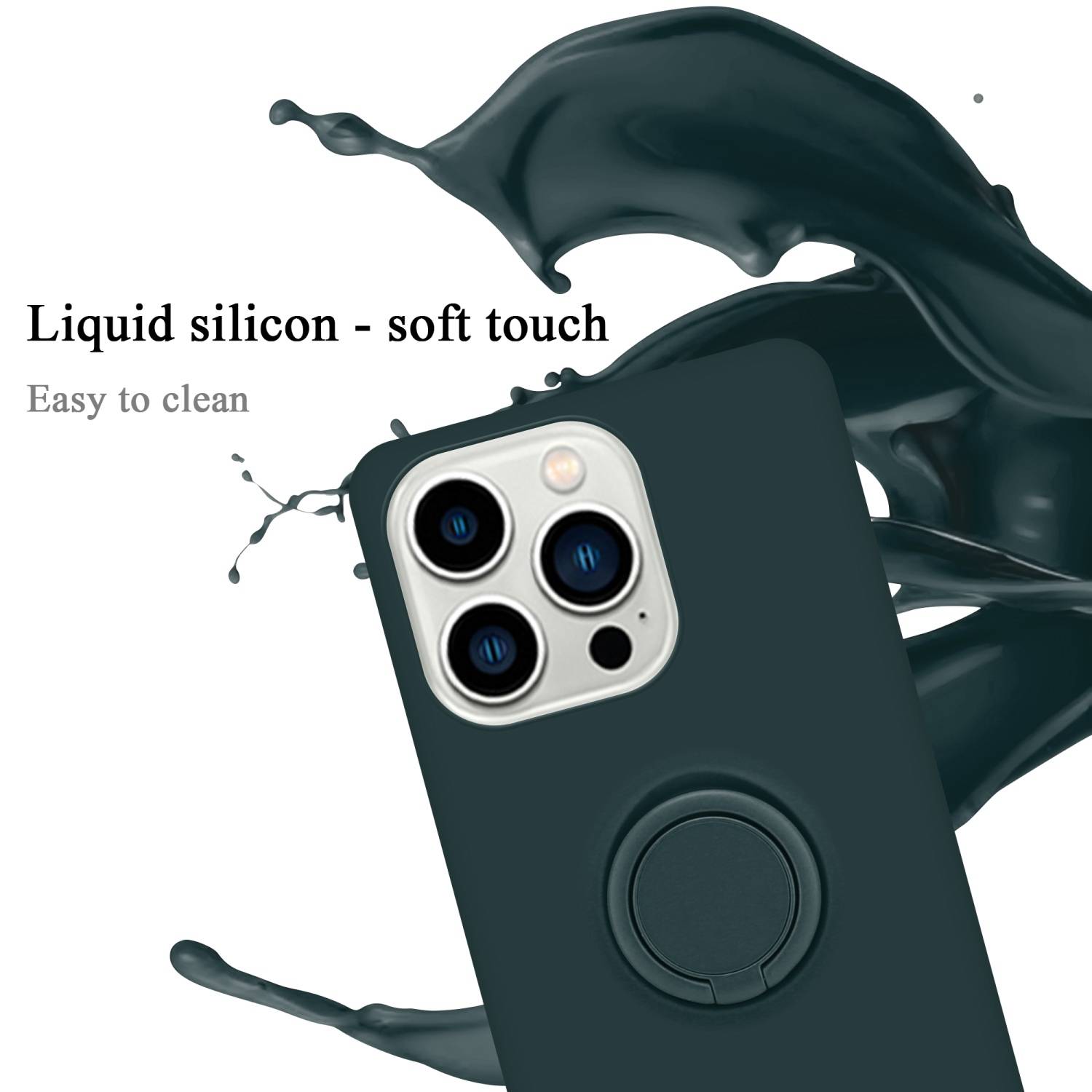 Cadorabo Hülle für Apple iPhone 14 PRO Schutz Hülle in Grün Handyhülle TPU Etui Case Cover