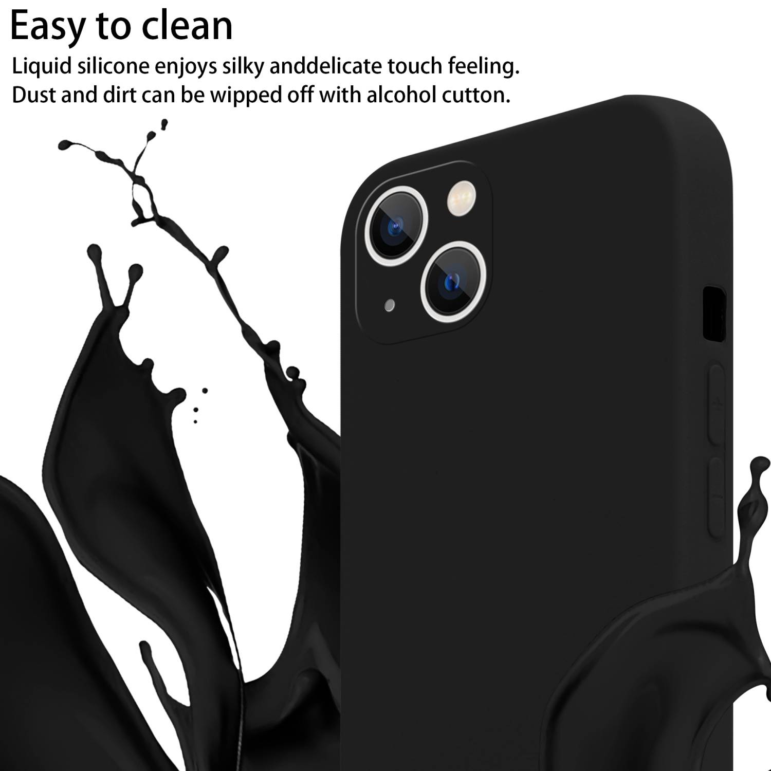 Cadorabo Schutzhülle für Apple iPhone 14 PLUS Hülle in Schwarz Handykette Etui längenverstellbar Kordel Band