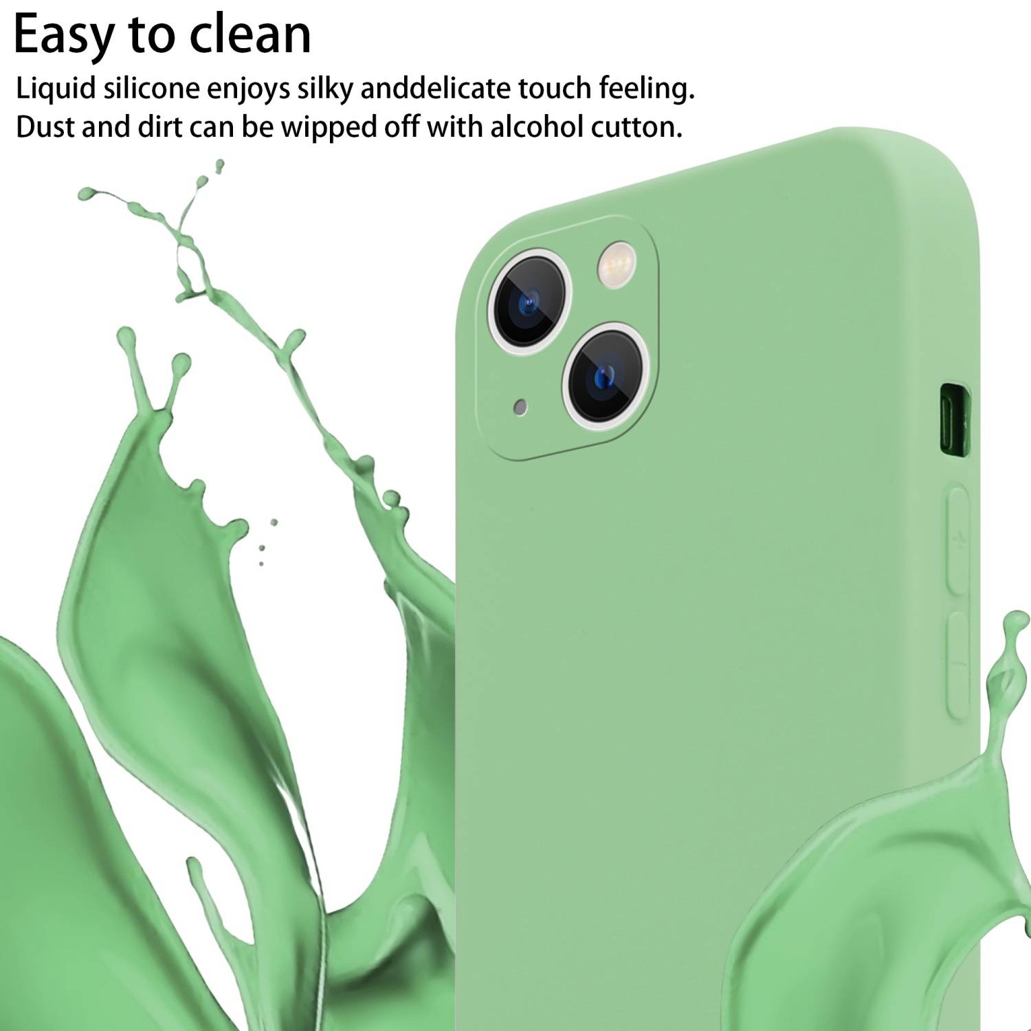 Cadorabo Schutzhülle für Apple iPhone 14 PLUS Hülle in Grün Handykette Etui längenverstellbar Kordel Band
