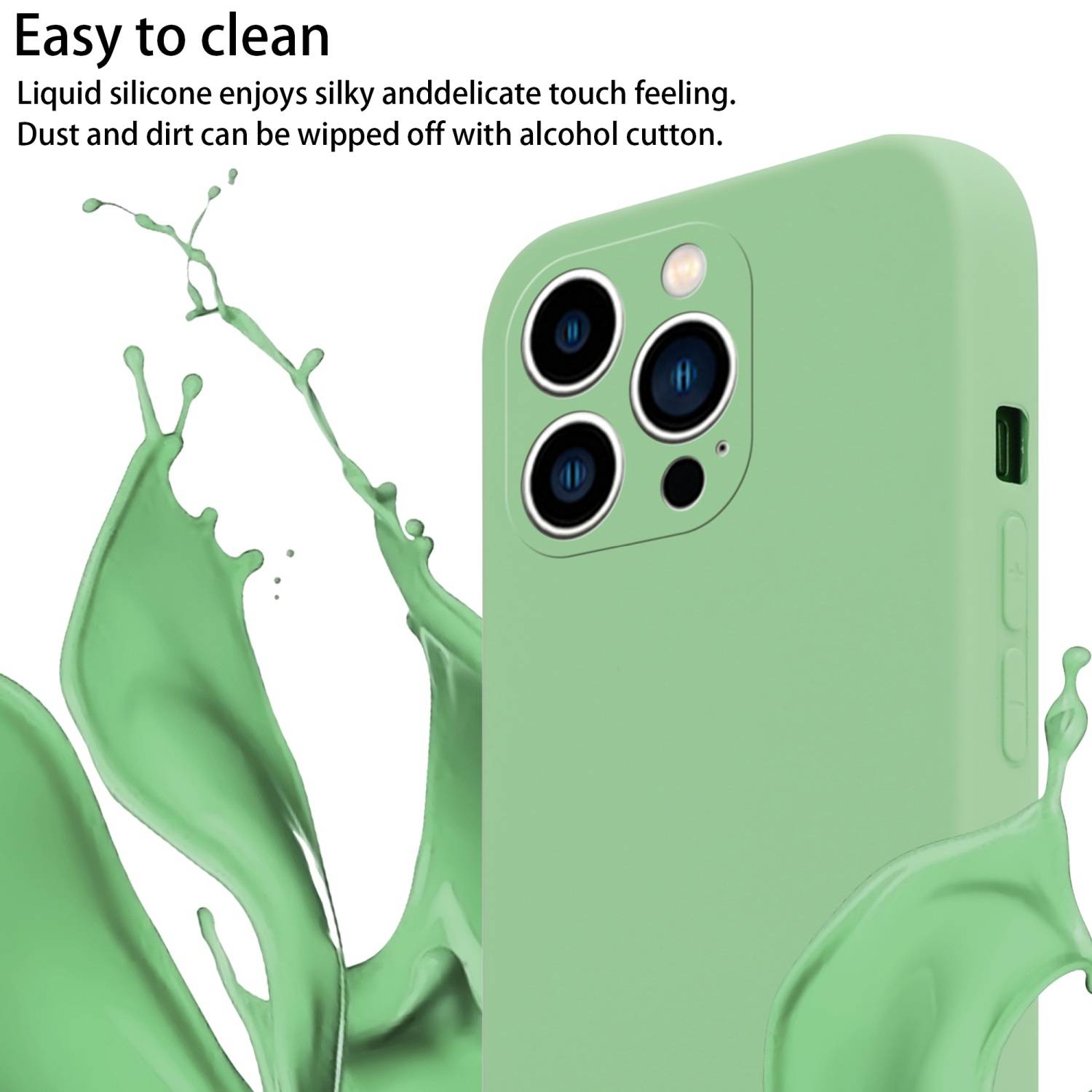 Cadorabo Schutzhülle für Apple iPhone 14 PRO Hülle in Grün Handykette Etui längenverstellbar Kordel Band