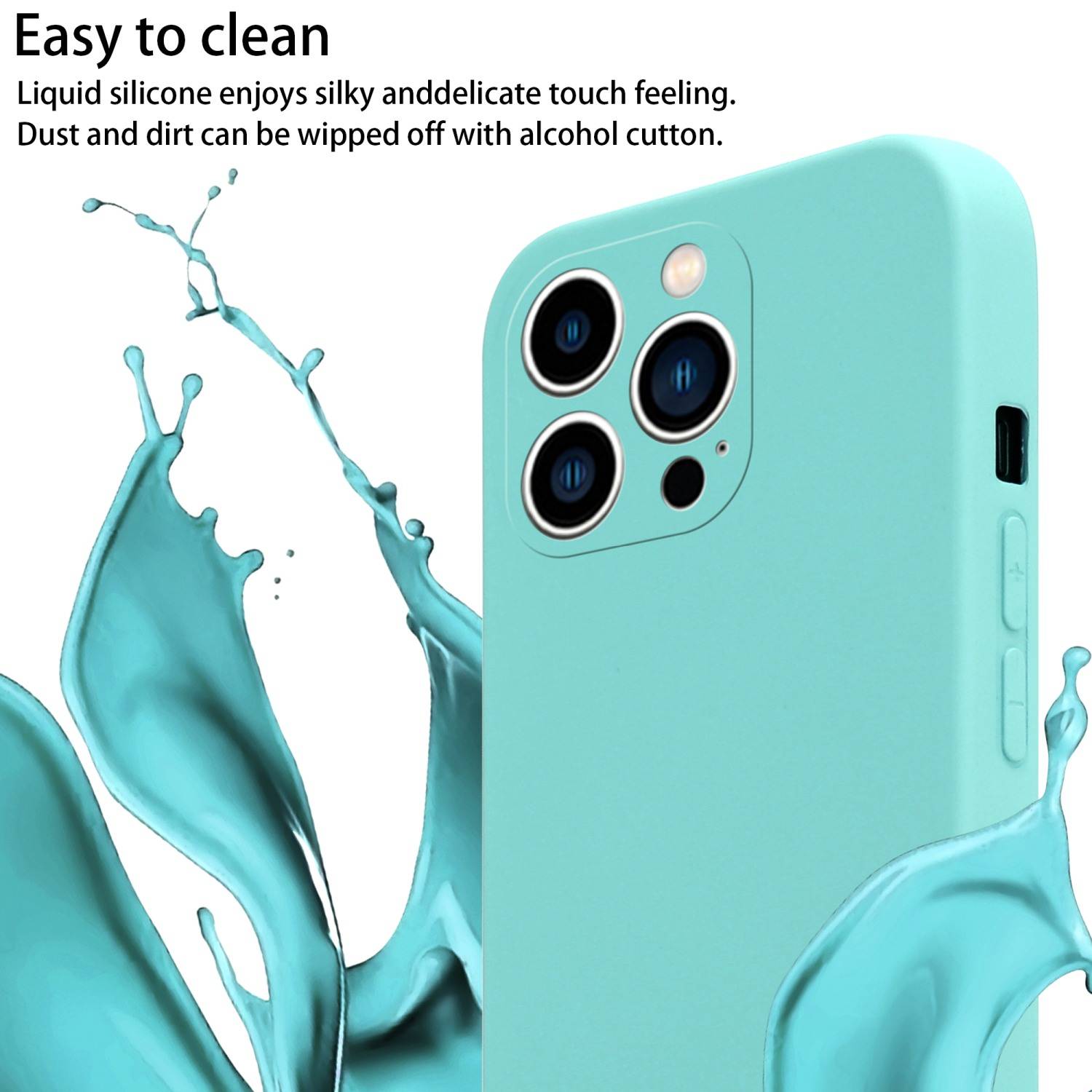 Cadorabo Schutzhülle für Apple iPhone 14 PRO MAX Hülle in Türkis Handykette Etui längenverstellbar Kordel Band