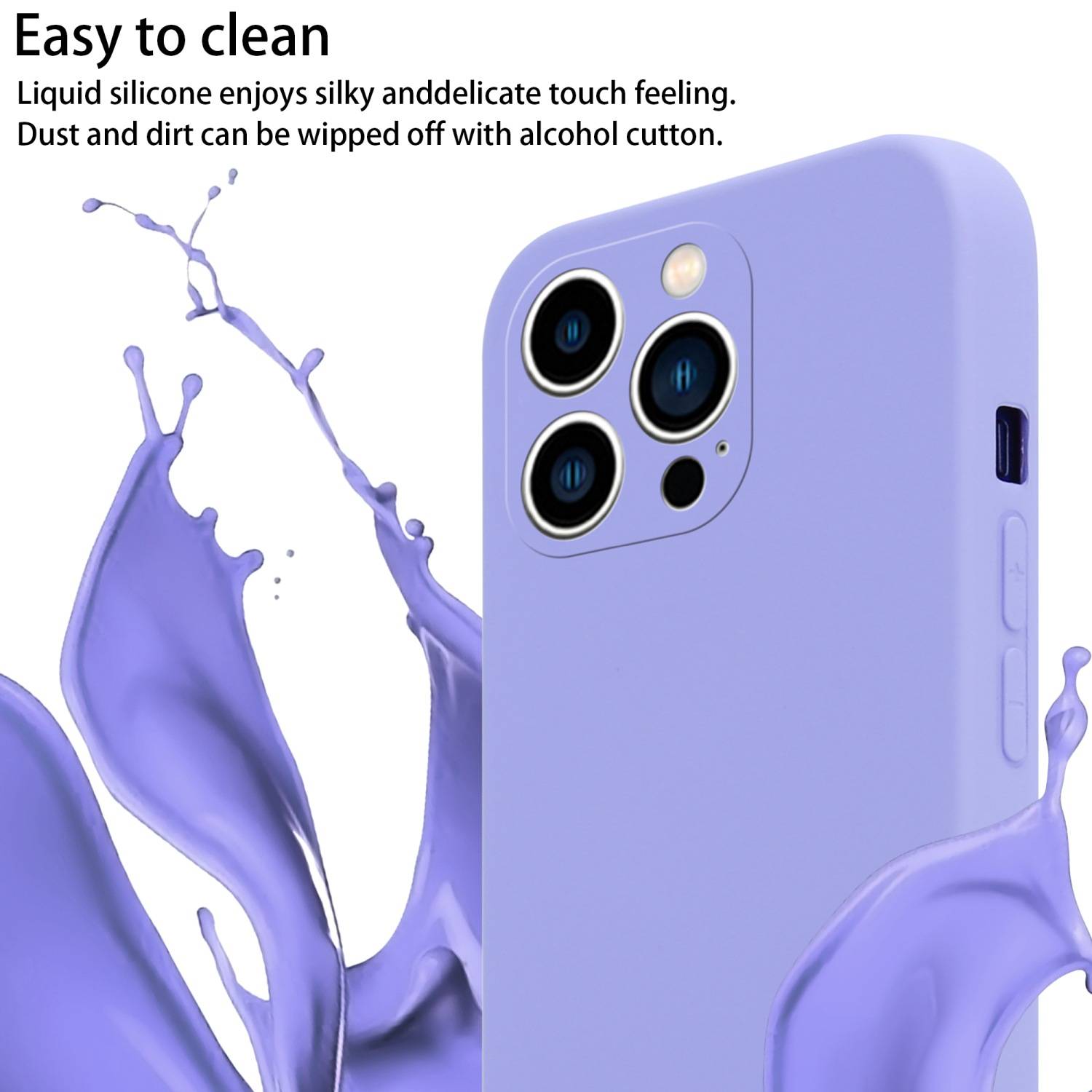 Cadorabo Schutzhülle für Apple iPhone 14 PRO MAX Hülle in Lila Handykette Etui längenverstellbar Kordel Band