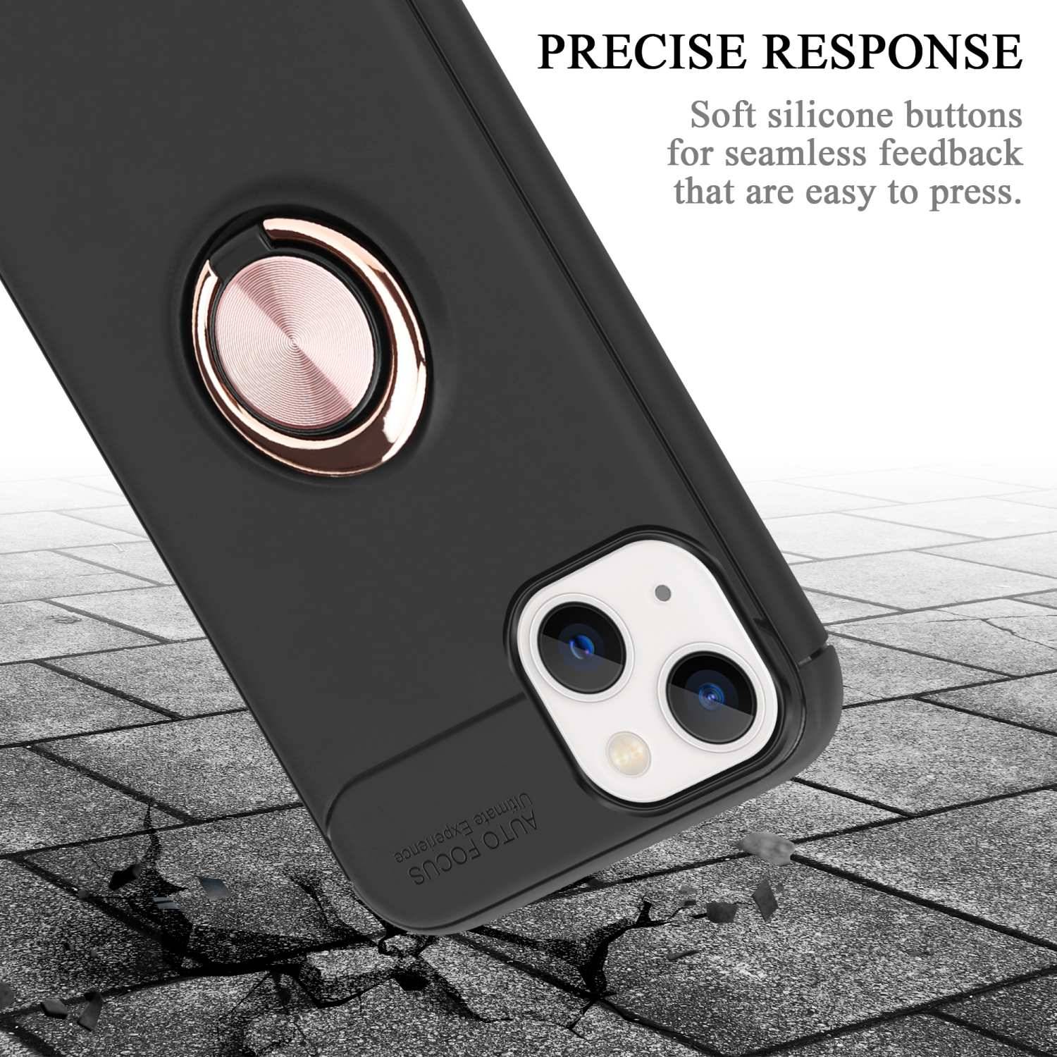 Cadorabo Schutzhülle für Apple iPhone 14 Hülle in schwarz Handyhülle Etui Cover Case Silikon TPU