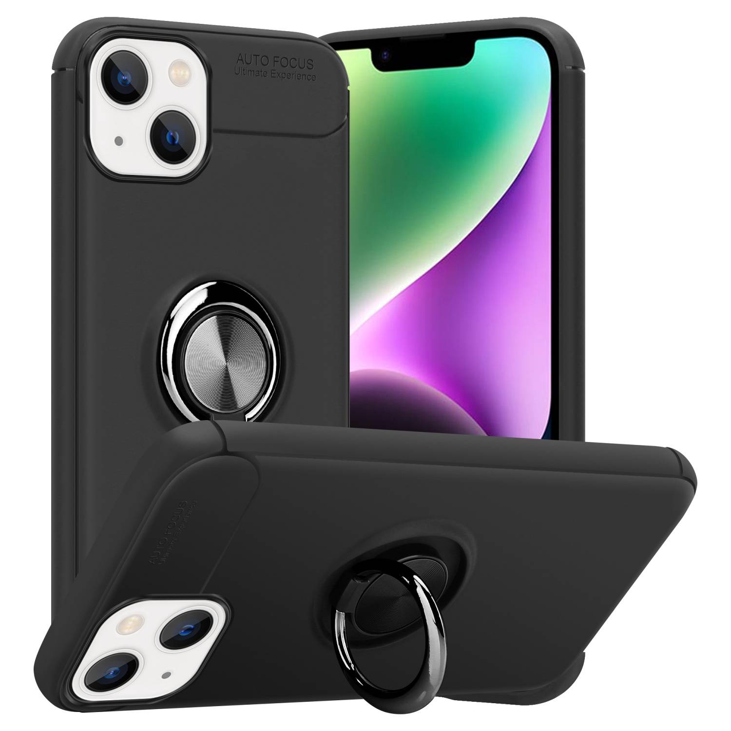 Cadorabo Schutzhülle für Apple iPhone 14 PLUS Hülle in Schwarz Handyhülle Etui Cover Case Silikon TPU