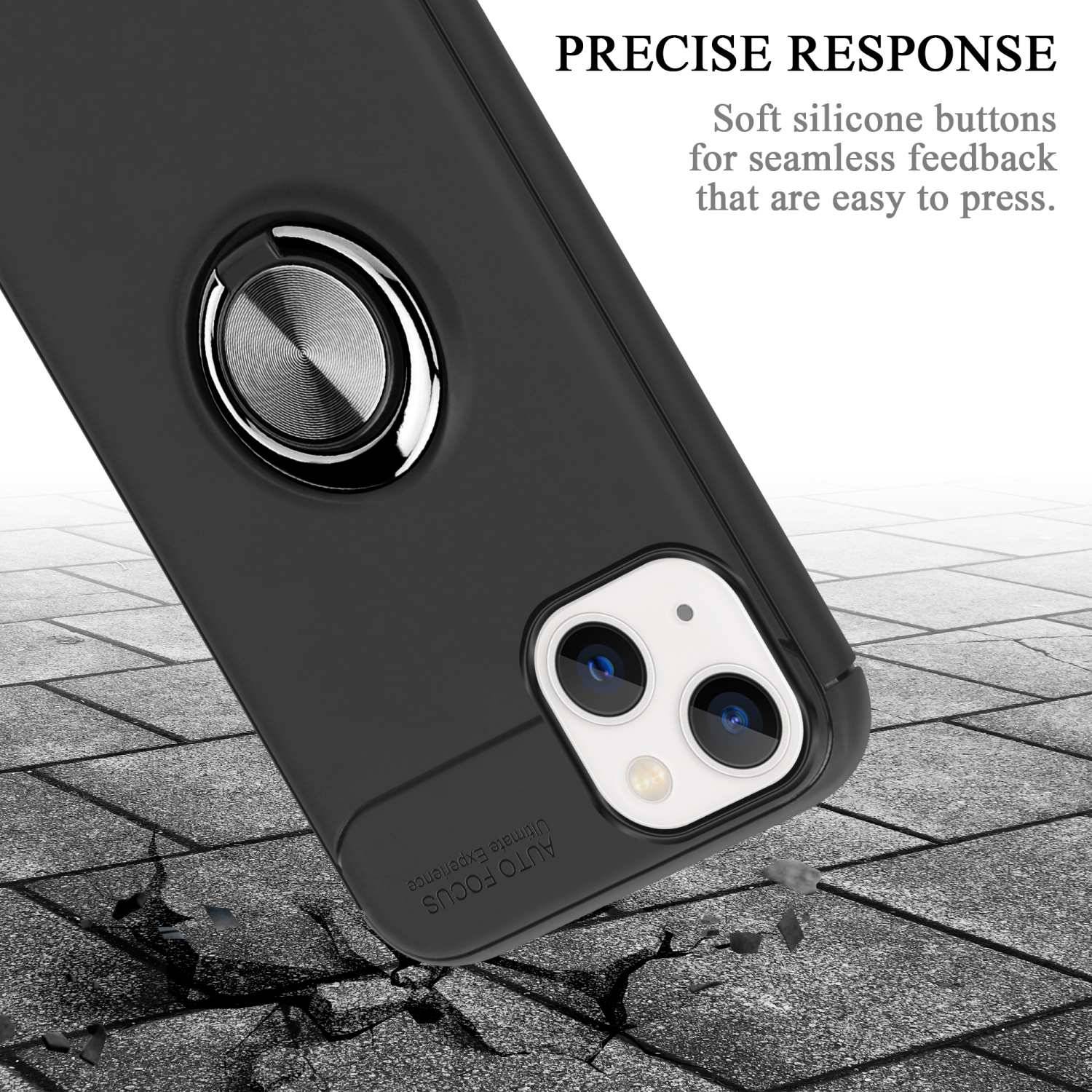 Cadorabo Schutzhülle für Apple iPhone 14 PLUS Hülle in Schwarz Handyhülle Etui Cover Case Silikon TPU