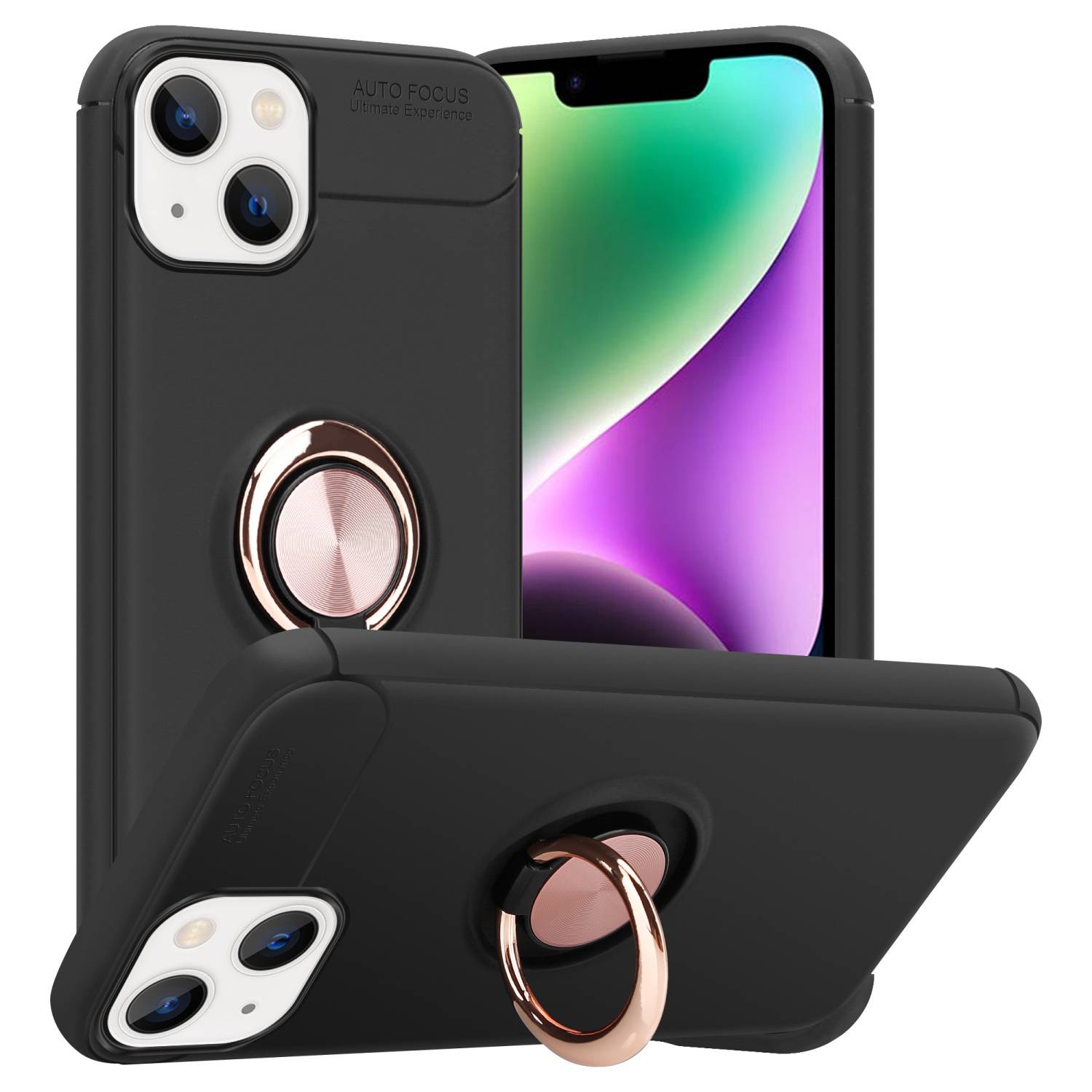 Cadorabo Schutzhülle für Apple iPhone 14 PLUS Hülle in schwarz Handyhülle Etui Cover Case Silikon TPU
