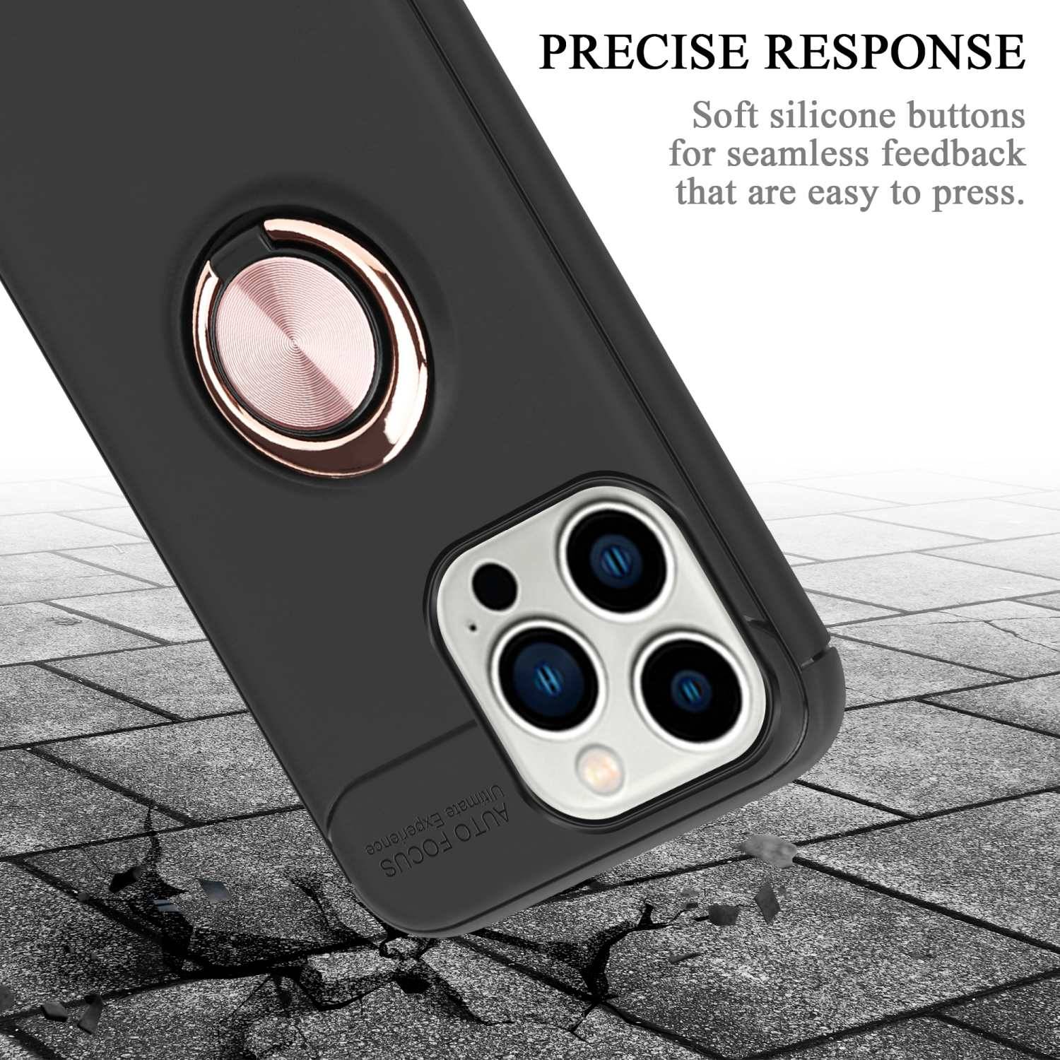 Cadorabo Schutzhülle für Apple iPhone 14 PRO MAX Hülle in schwarz Handyhülle Etui Cover Case Silikon TPU