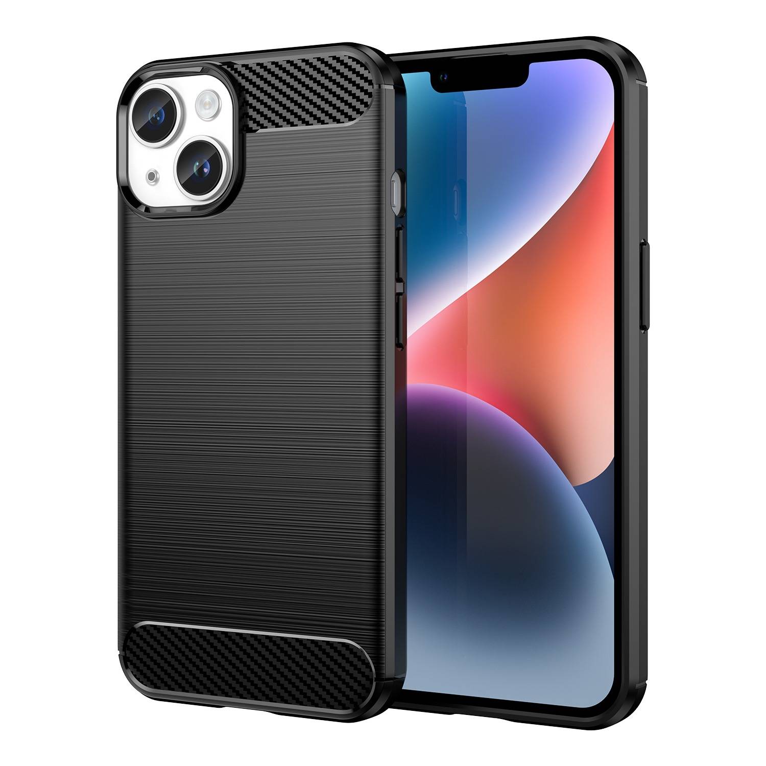 Cadorabo Hülle für Apple iPhone 14 in Schwarz Schutzhülle TPU Case Cover Etui Handyhülle