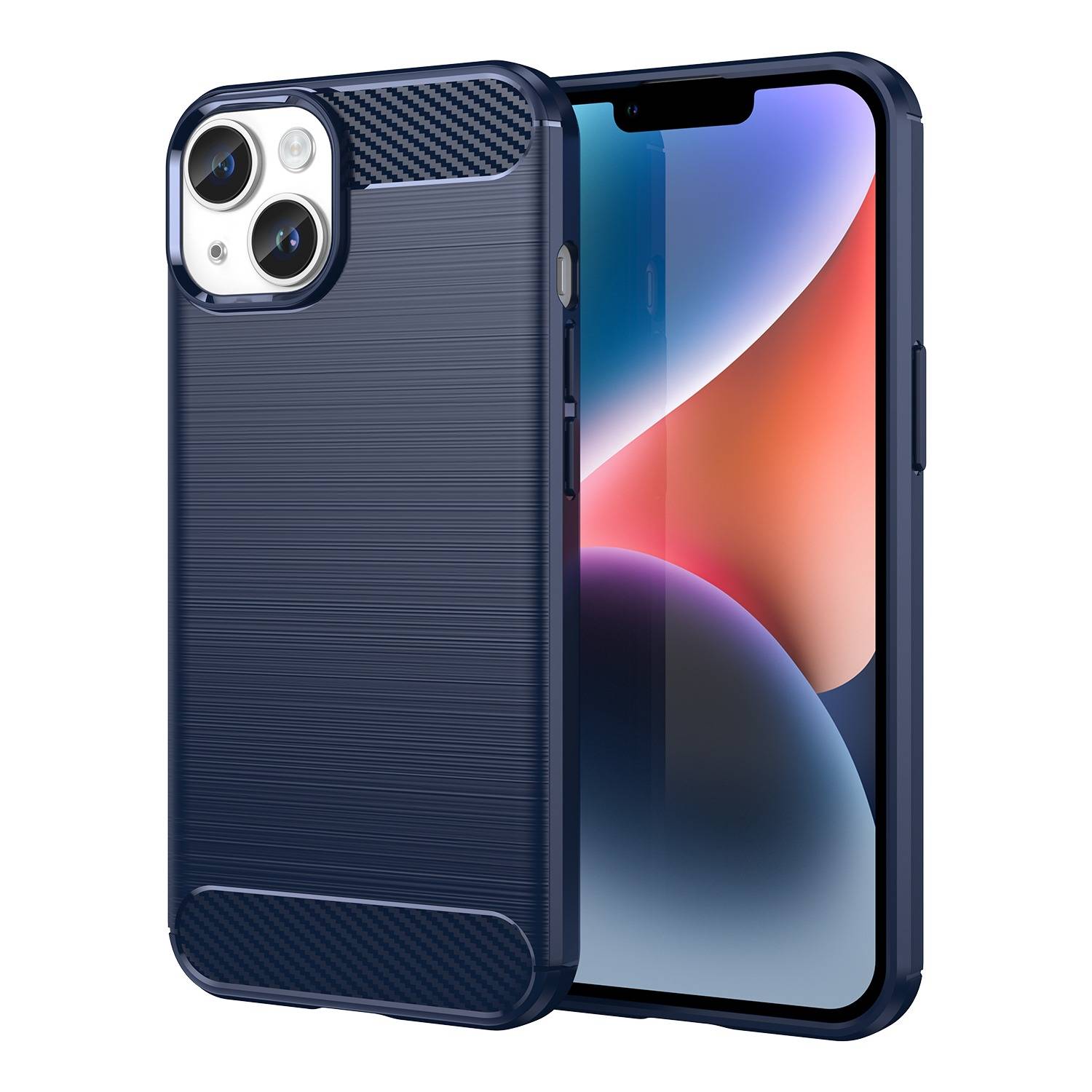 Cadorabo Hülle für Apple iPhone 14 in Blau Schutzhülle TPU Case Cover Etui Handyhülle