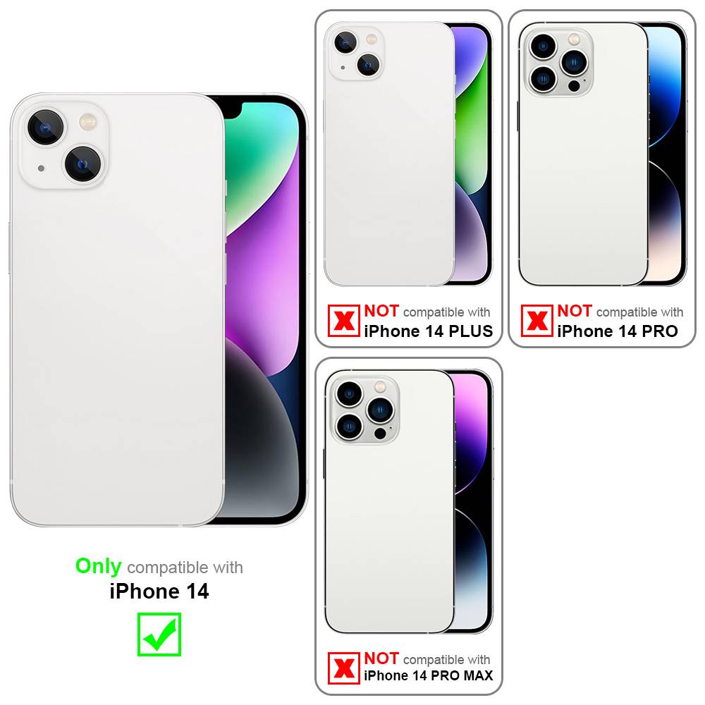 Cadorabo Hülle für Apple iPhone 14 in Blau Schutzhülle TPU Case Cover Etui Handyhülle