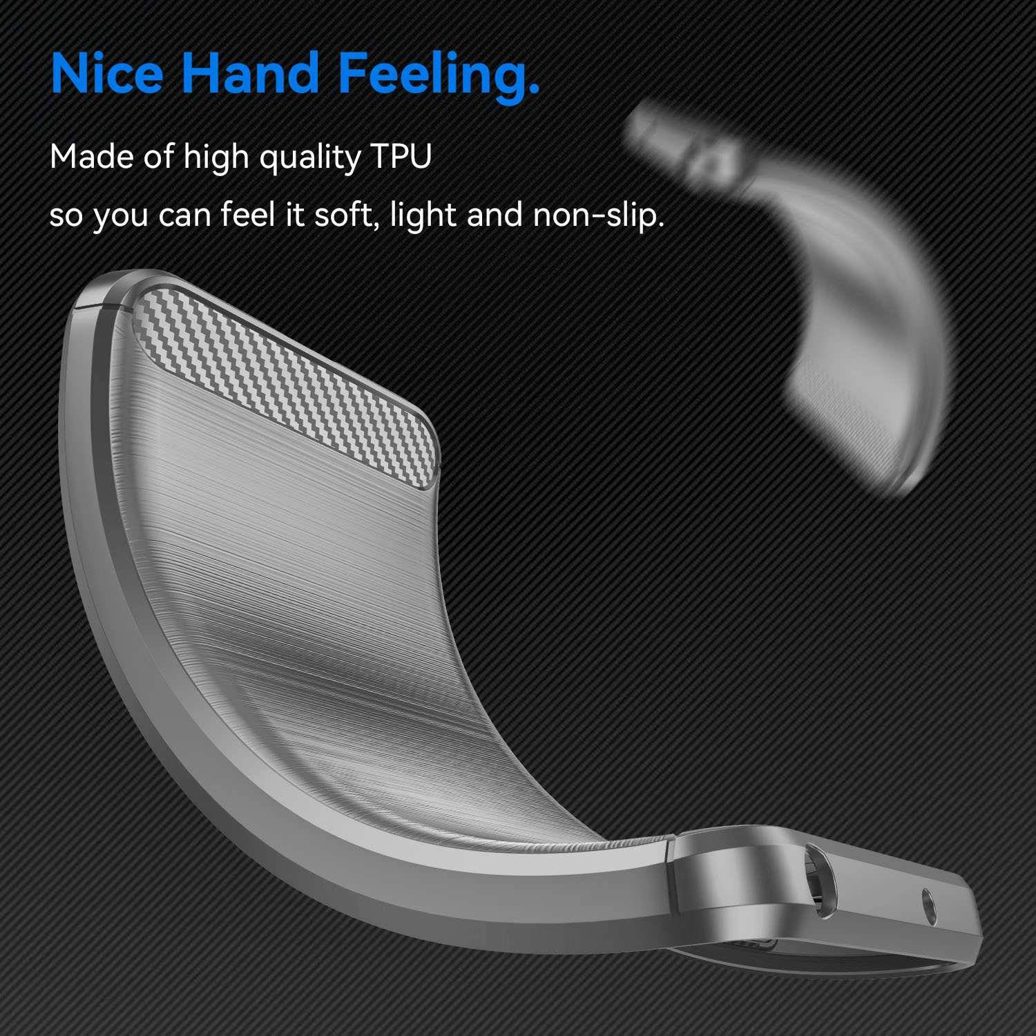 Cadorabo Hülle für Apple iPhone 14 in Grau Schutzhülle TPU Case Cover Etui Handyhülle