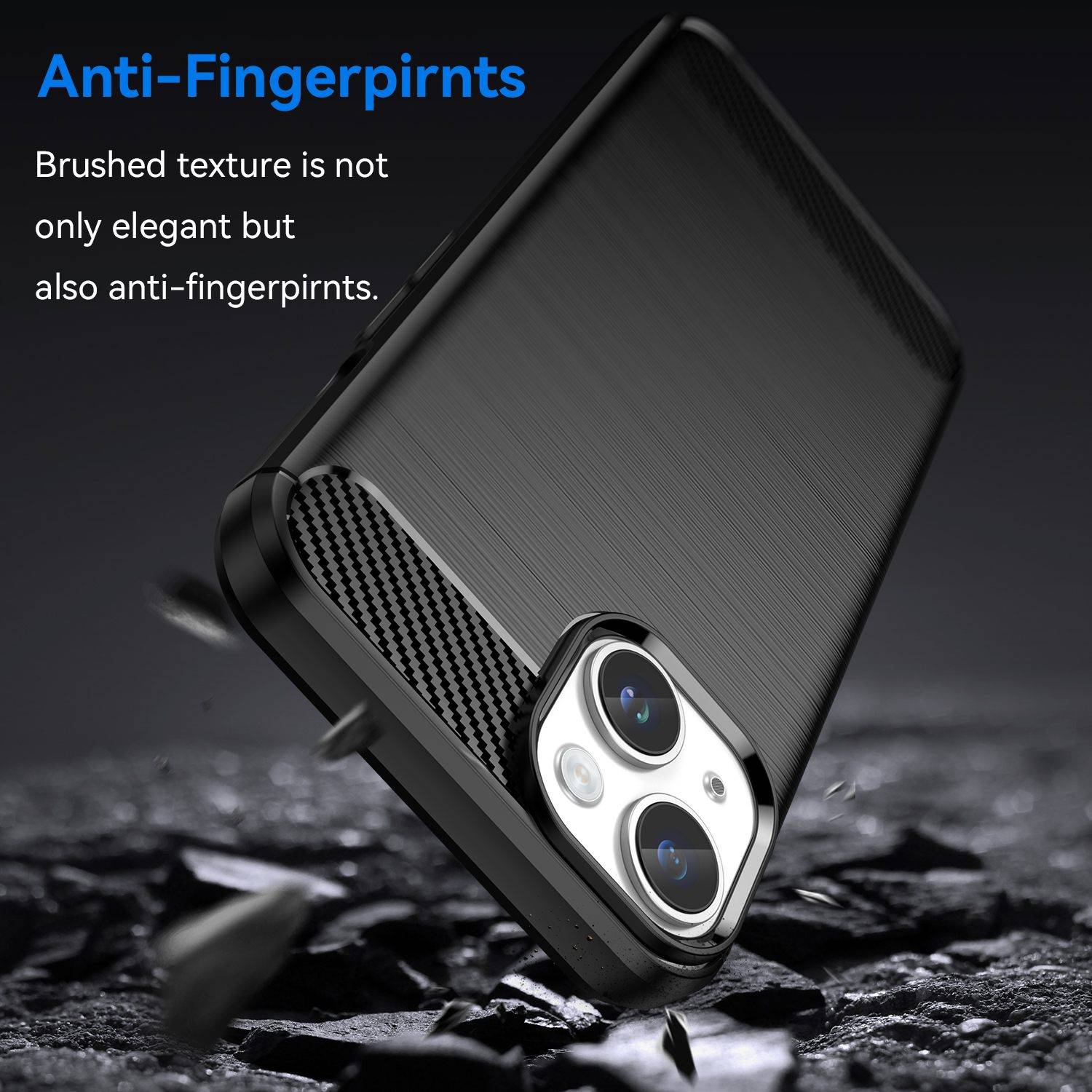 Cadorabo Hülle für Apple iPhone 14 PLUS in Schwarz Schutzhülle TPU Case Cover Etui Handyhülle