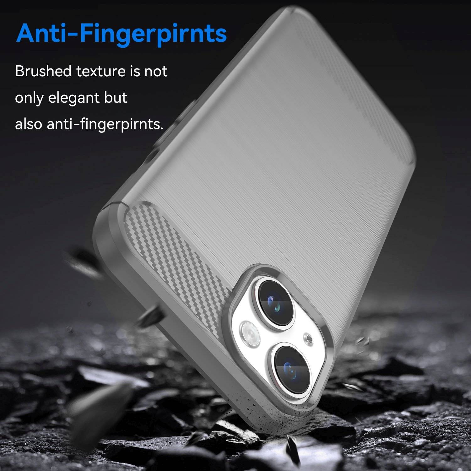 Cadorabo Hülle für Apple iPhone 14 PLUS in Grau Schutzhülle TPU Case Cover Etui Handyhülle