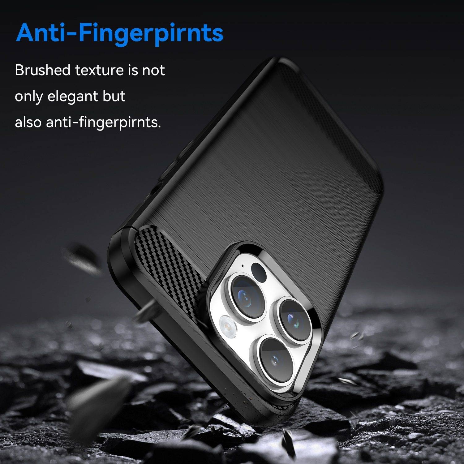 Cadorabo Hülle für Apple iPhone 14 PRO MAX in Schwarz Schutzhülle TPU Case Cover Etui Handyhülle