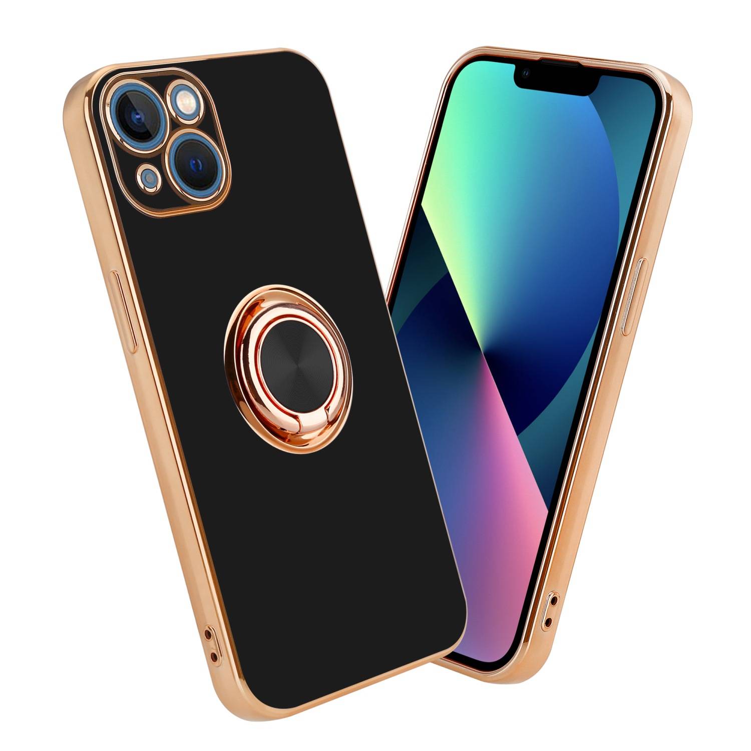 Cadorabo Schutzhülle für Apple iPhone 14 Hülle in Schwarz Etui Case Cover Kameraschutz magnetische Autohalterung