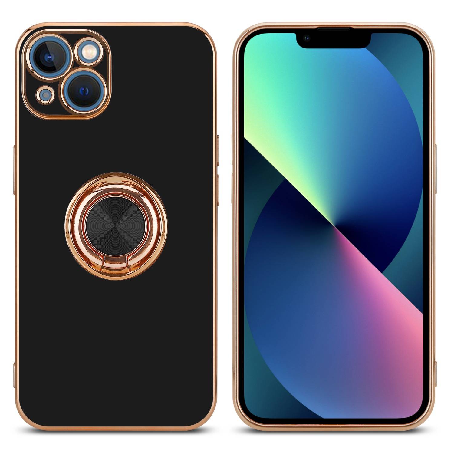 Cadorabo Schutzhülle für Apple iPhone 14 Hülle in Schwarz Etui Case Cover Kameraschutz magnetische Autohalterung