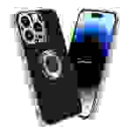 Cadorabo Schutzhülle für Apple iPhone 14 PRO MAX Hülle in Schwarz Etui Case Cover Kameraschutz magnetische Autohalterung